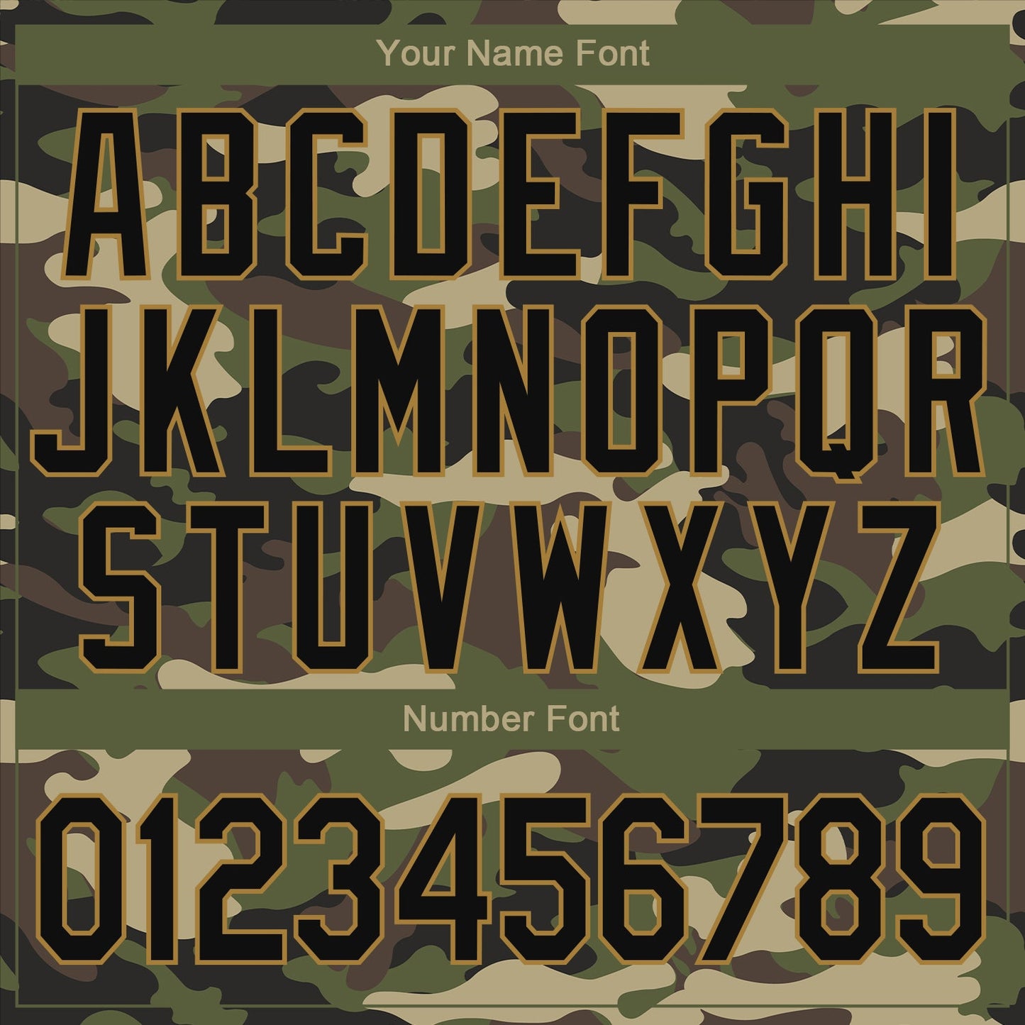 Custom Camo Black-Old Gold Jungle Camouflage 3D Bomber Full-Snap Varsity Letterman Salute To Service Jacket view 7