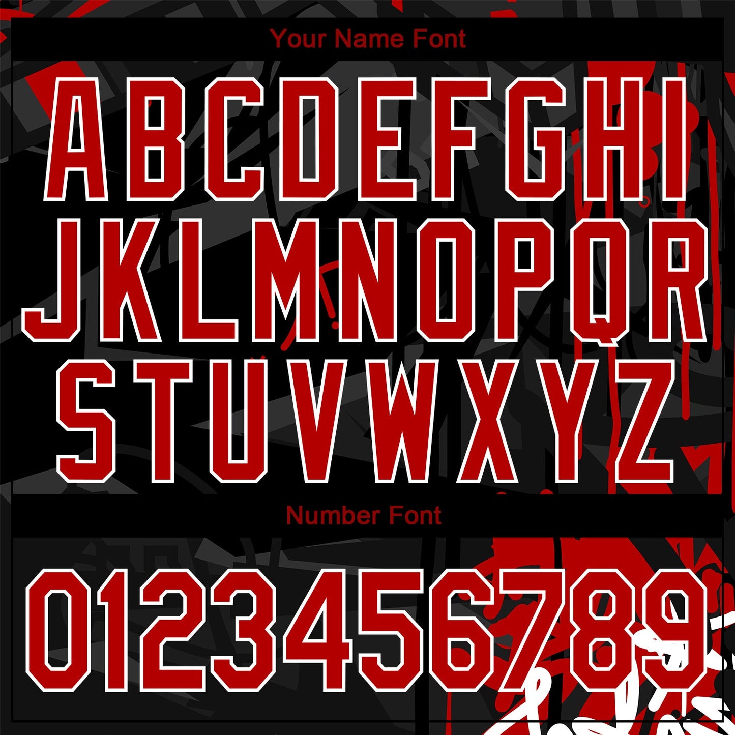 Custom Graffiti Pattern Red-Black Dark Abstract Urban Street Art 3D Bomber Full-Snap Varsity Letterman Jacket view 7