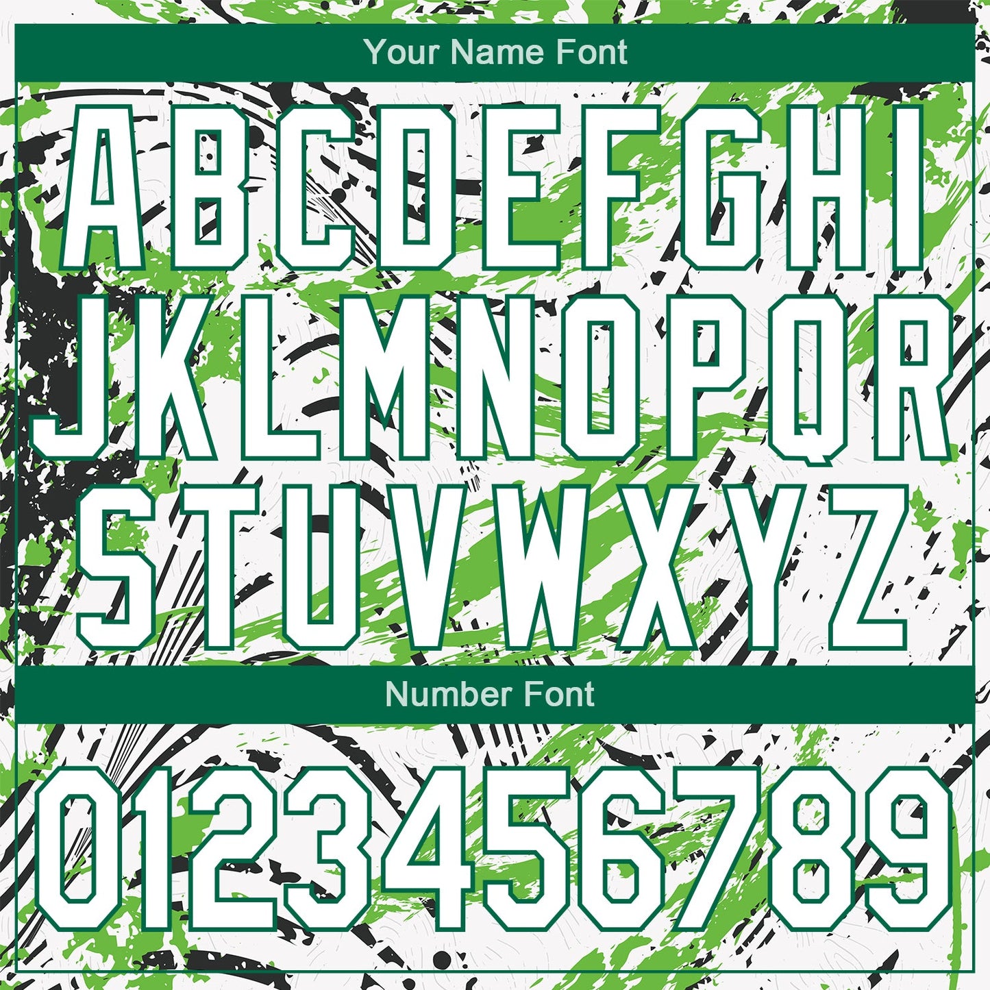 Custom Graffiti Pattern White-Kelly Green Grunge Art 3D Bomber Full-Snap Varsity Letterman Jacket view 7