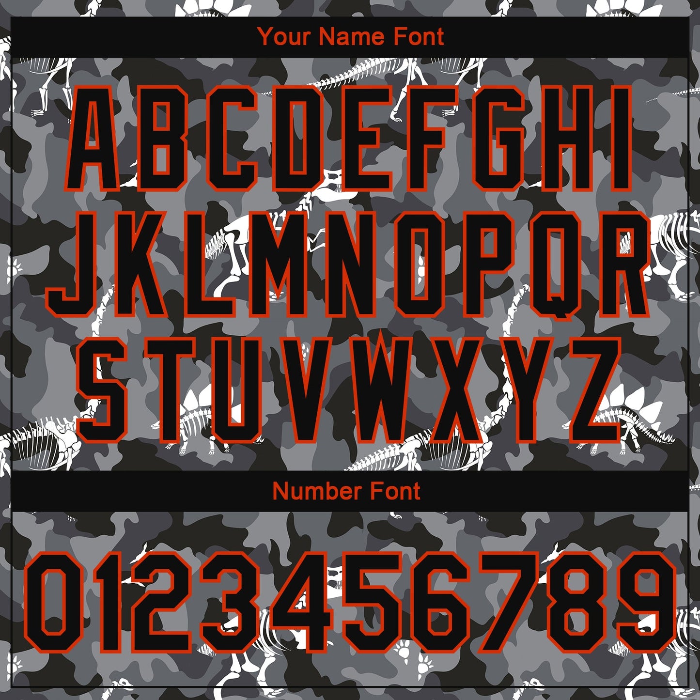 Custom Camo Black-Orange Dinosaur 3D Pattern Design Bomber Full-Snap Varsity Letterman Salute To Service Jacket view 7