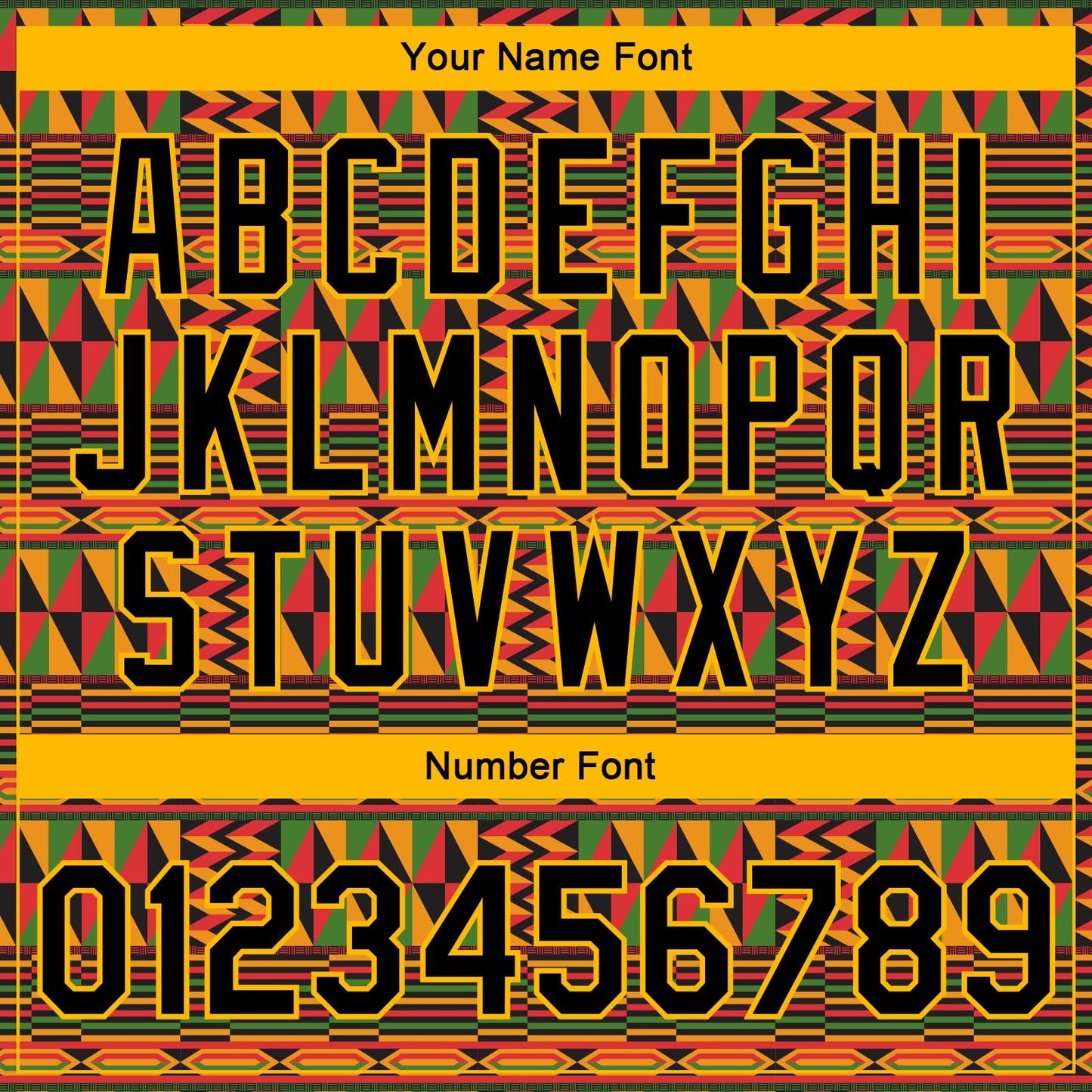 Custom Black Gold Red-Kelly Green Black History Month 3D Pattern Design Bomber Full-Snap Varsity Letterman Jacket view 7
