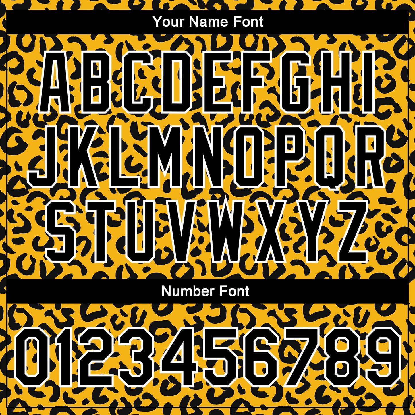 Custom Gold Black-White Leopard Print 3D Pattern Design Bomber Full-Snap Varsity Letterman Jacket view 7