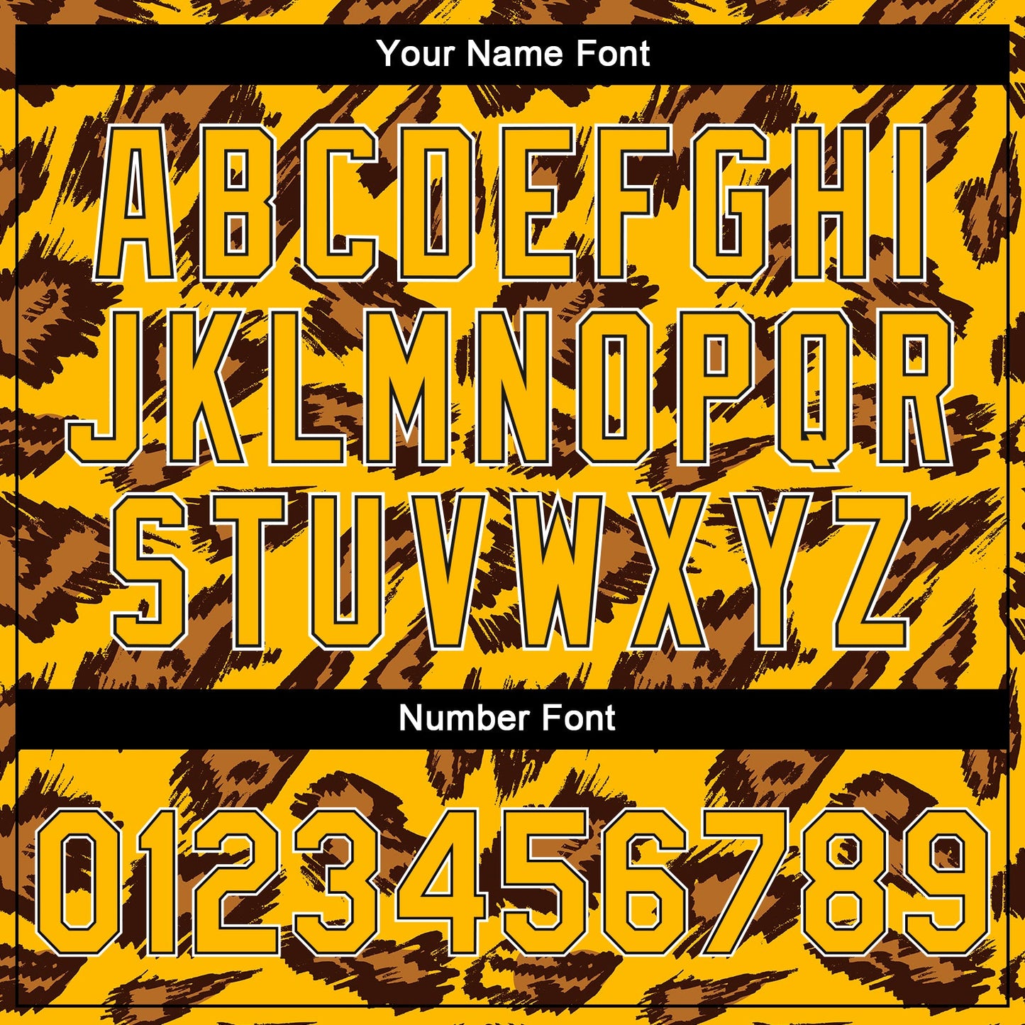 Custom Gold Black-White Leopard Print 3D Pattern Design Bomber Full-Snap Varsity Letterman Jacket view 7