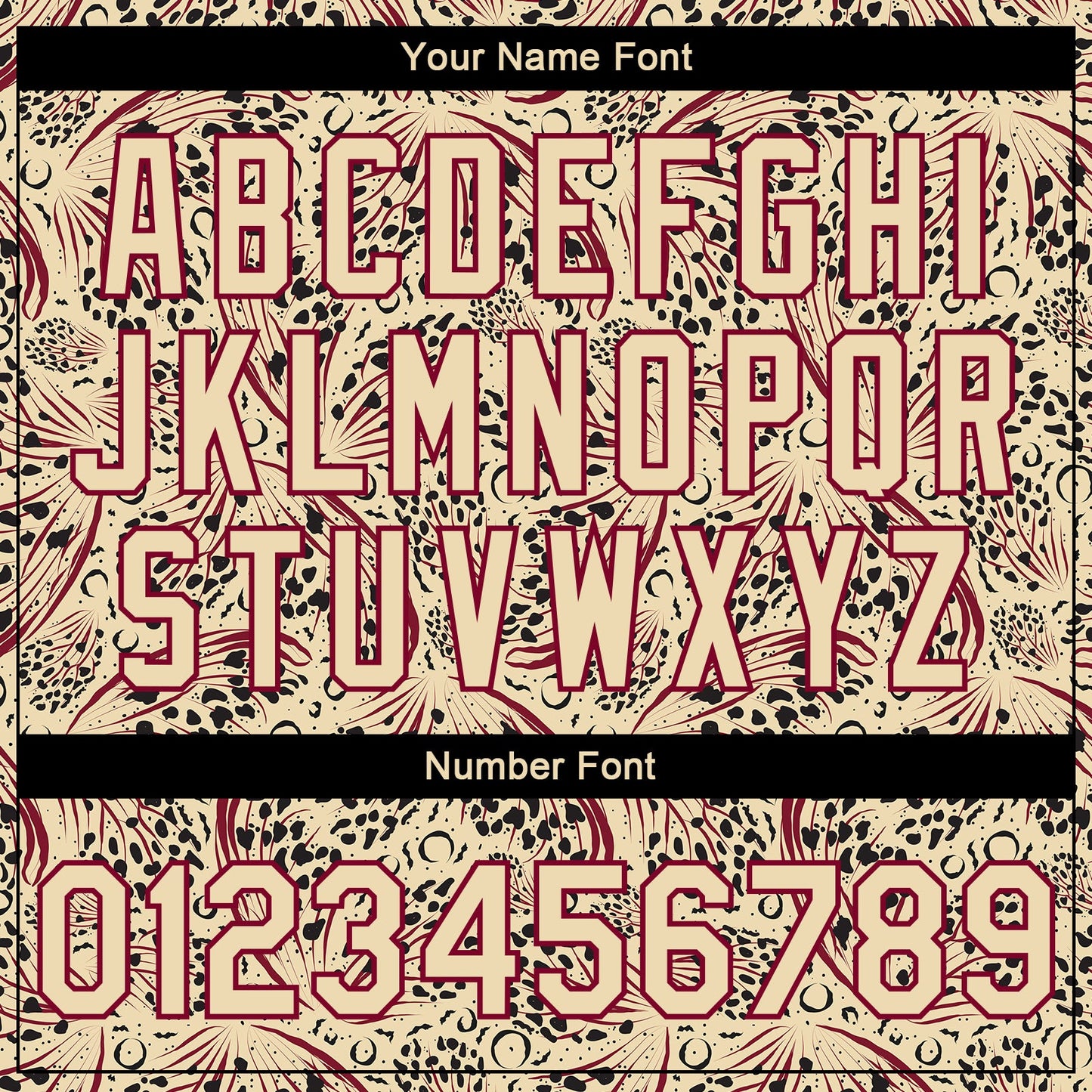 Custom City Cream Crimson-Black Animal Print 3D Pattern Design Bomber Full-Snap Varsity Letterman Jacket view 7