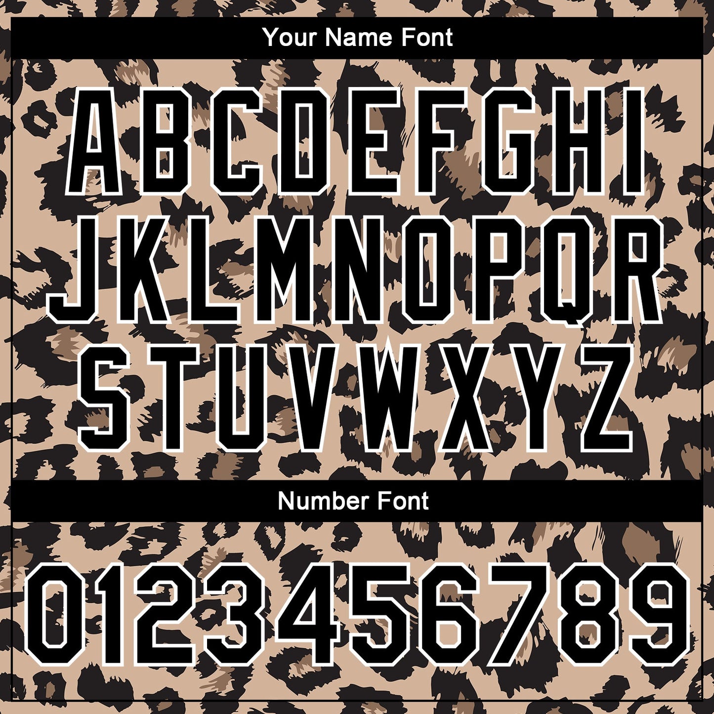 Custom Brown Black-White Leopard Print 3D Pattern Design Bomber Full-Snap Varsity Letterman Jacket view 7