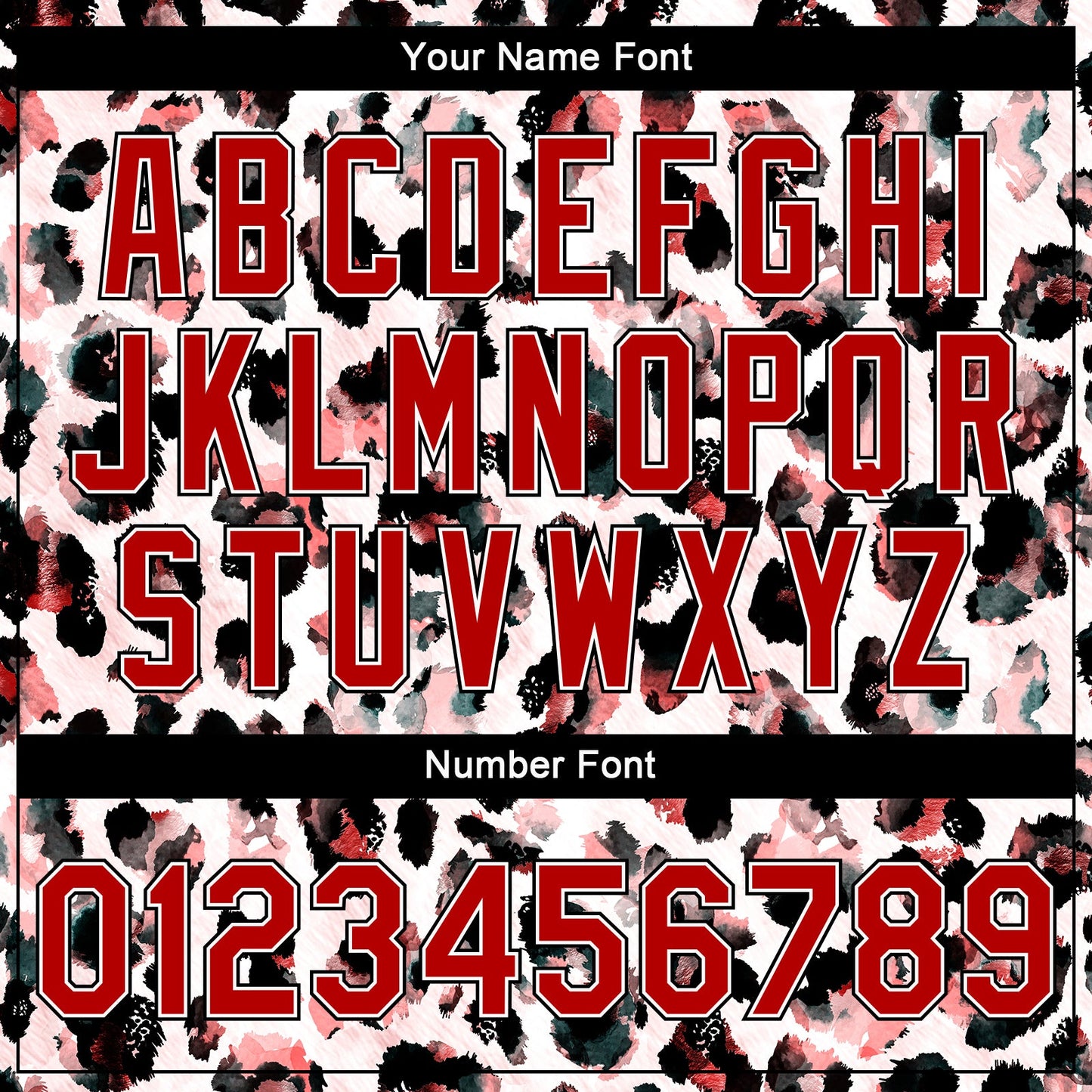 Custom White Red-Black Leopard Print 3D Pattern Design Bomber Full-Snap Varsity Letterman Jacket view 7