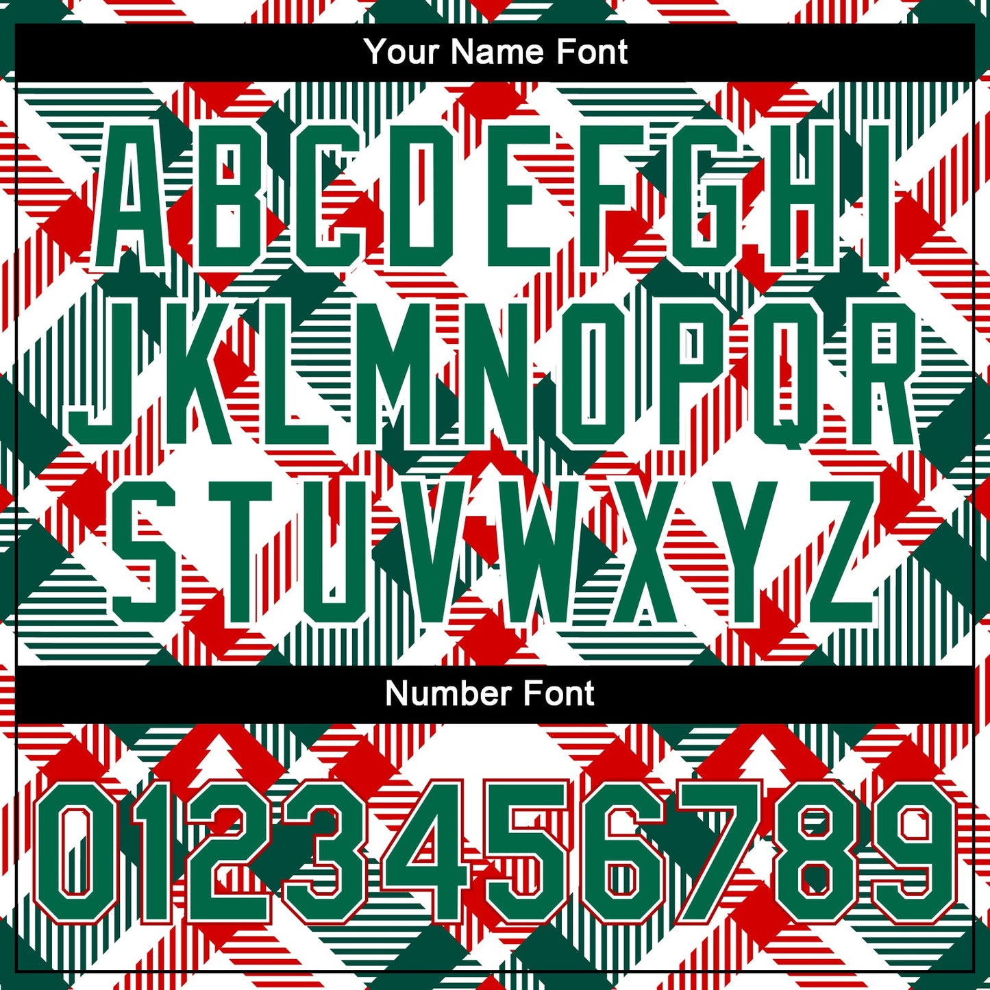 Custom White Kelly Green-Red Christmas Tree 3D Bomber Full-Snap Varsity Letterman Jacket view 7
