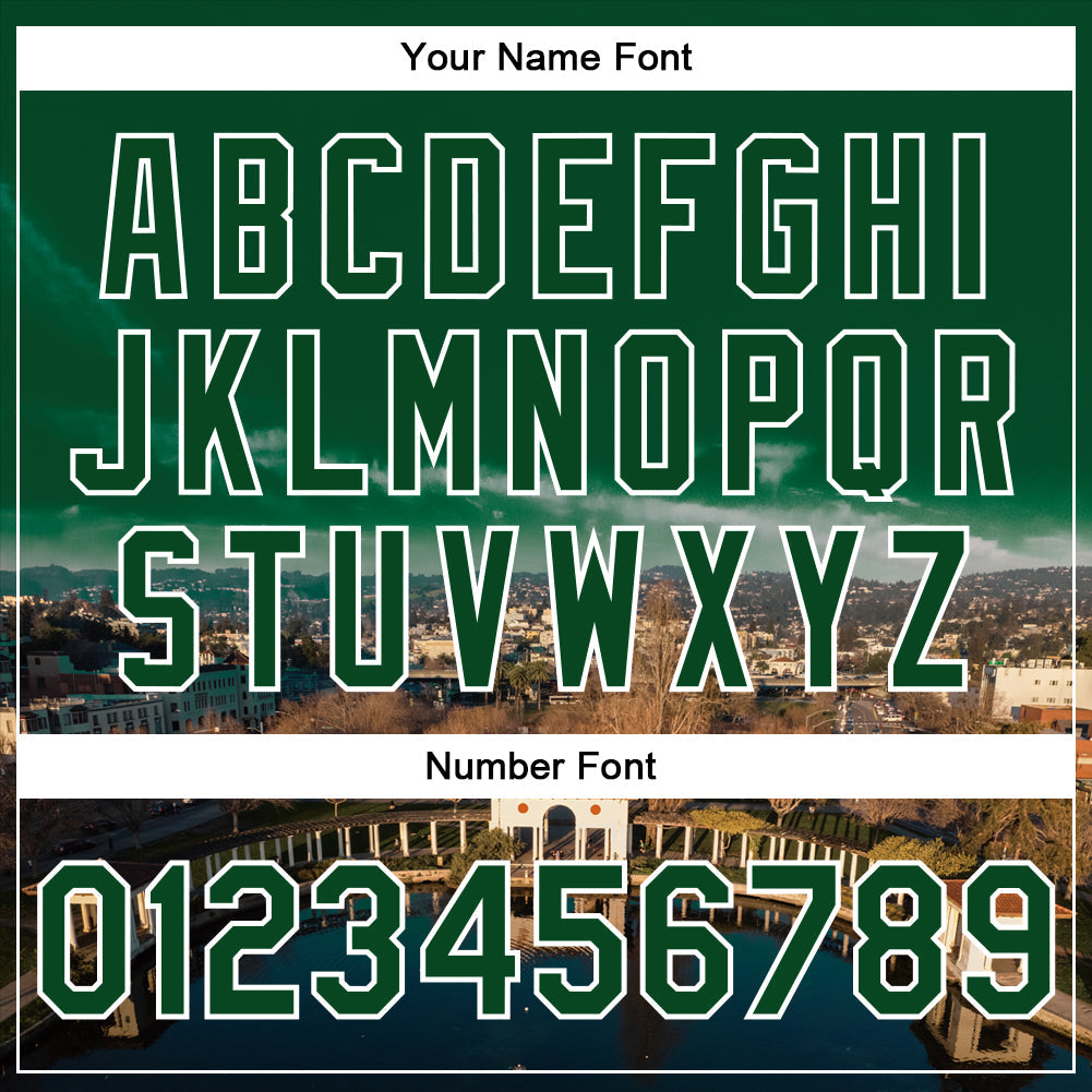 Custom Green White Lake Merritt Oakland California City Edition 3D Bomber Full-Snap Varsity Letterman Jacket view 7
