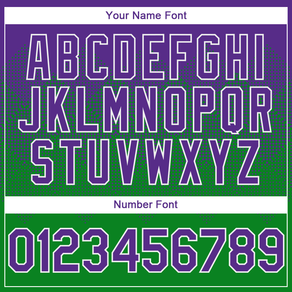 Custom Purple Grass Green-White Gradient Square Shape 3D Pattern Design Bomber Full-Snap Varsity Letterman Hoodie Jacket view 5