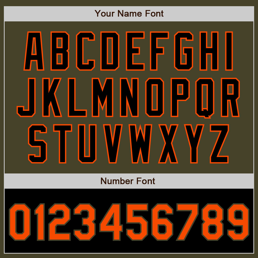 Custom Olive Orange-Black Bomber Varsity Letterman Two Tone Salute To Service Zipper Jacket view 6