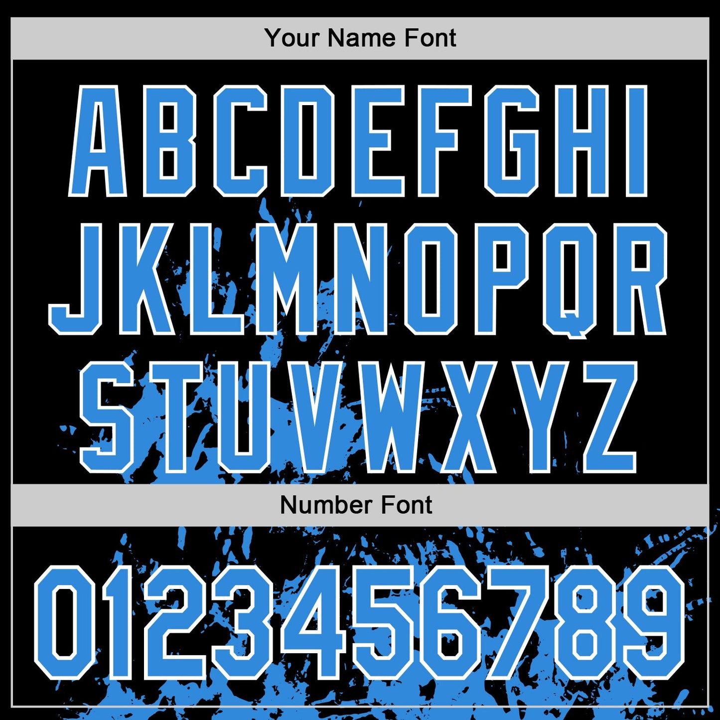 Custom Black Powder Blue-White Splash Art 3D Pattern Design Bomber Full-Snap Varsity Letterman Hoodie Jacket view 6