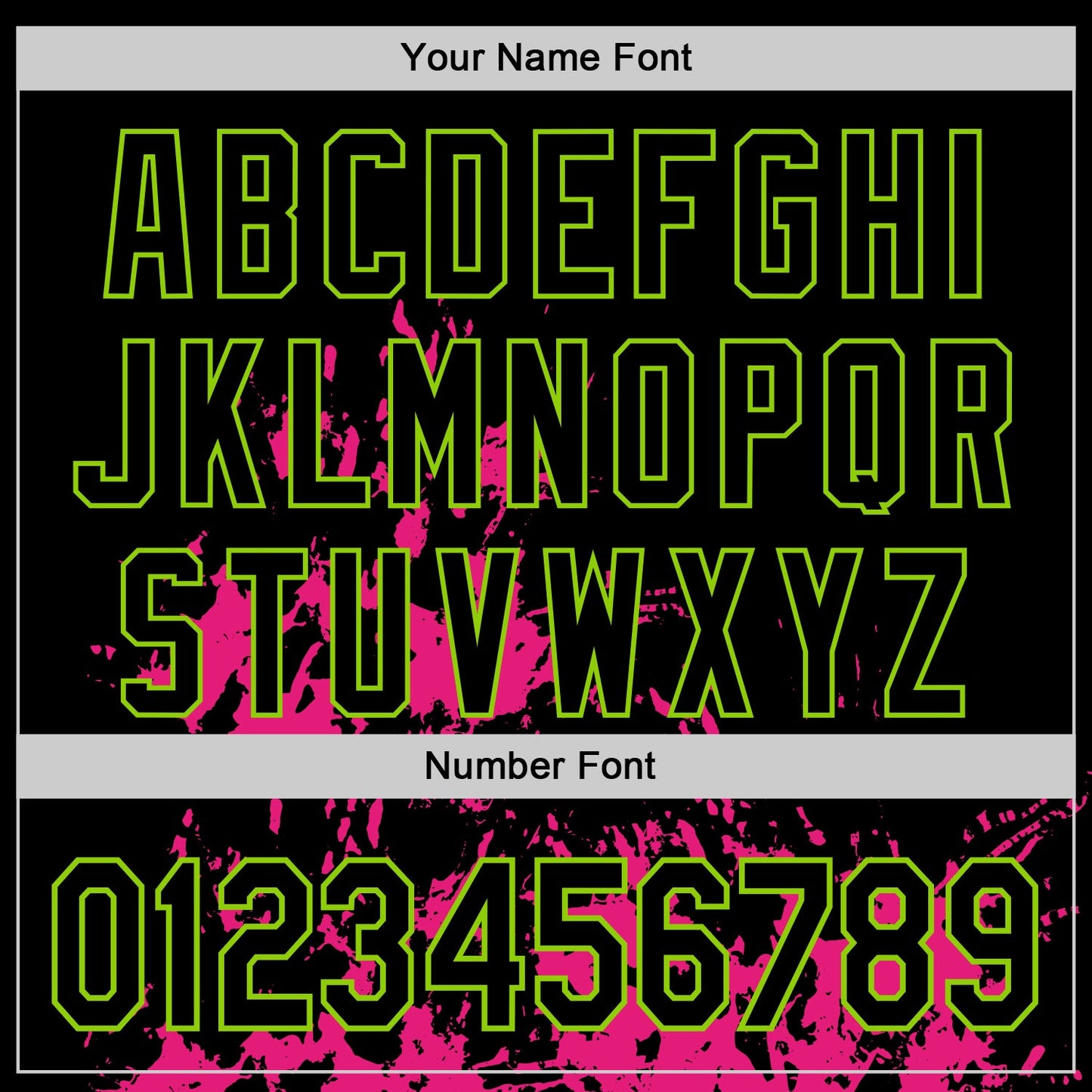 Custom Black Hot Pink Neon Green-White Splash Art 3D Pattern Design Bomber Full-Snap Varsity Letterman Hoodie Jacket view 6