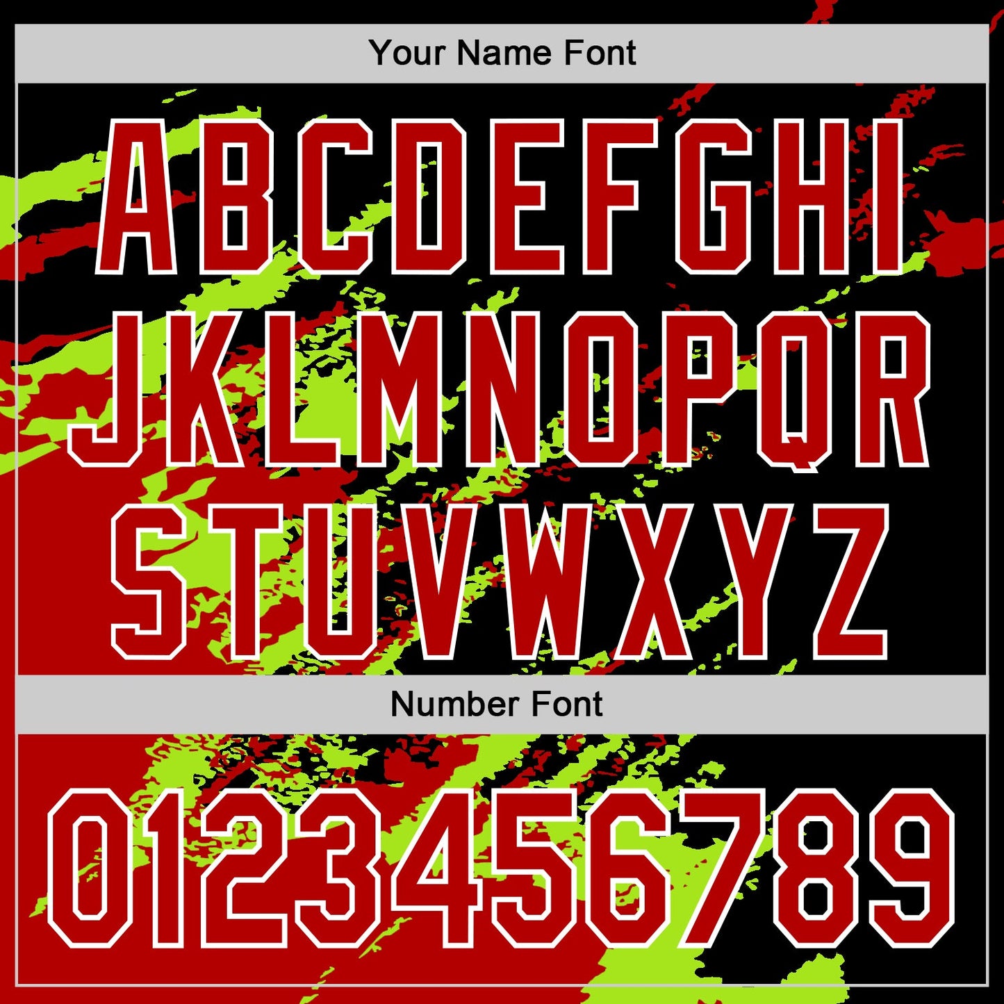Custom Black Red Neon Green-White Splash Art 3D Pattern Design Bomber Full-Snap Varsity Letterman Hoodie Jacket view 6