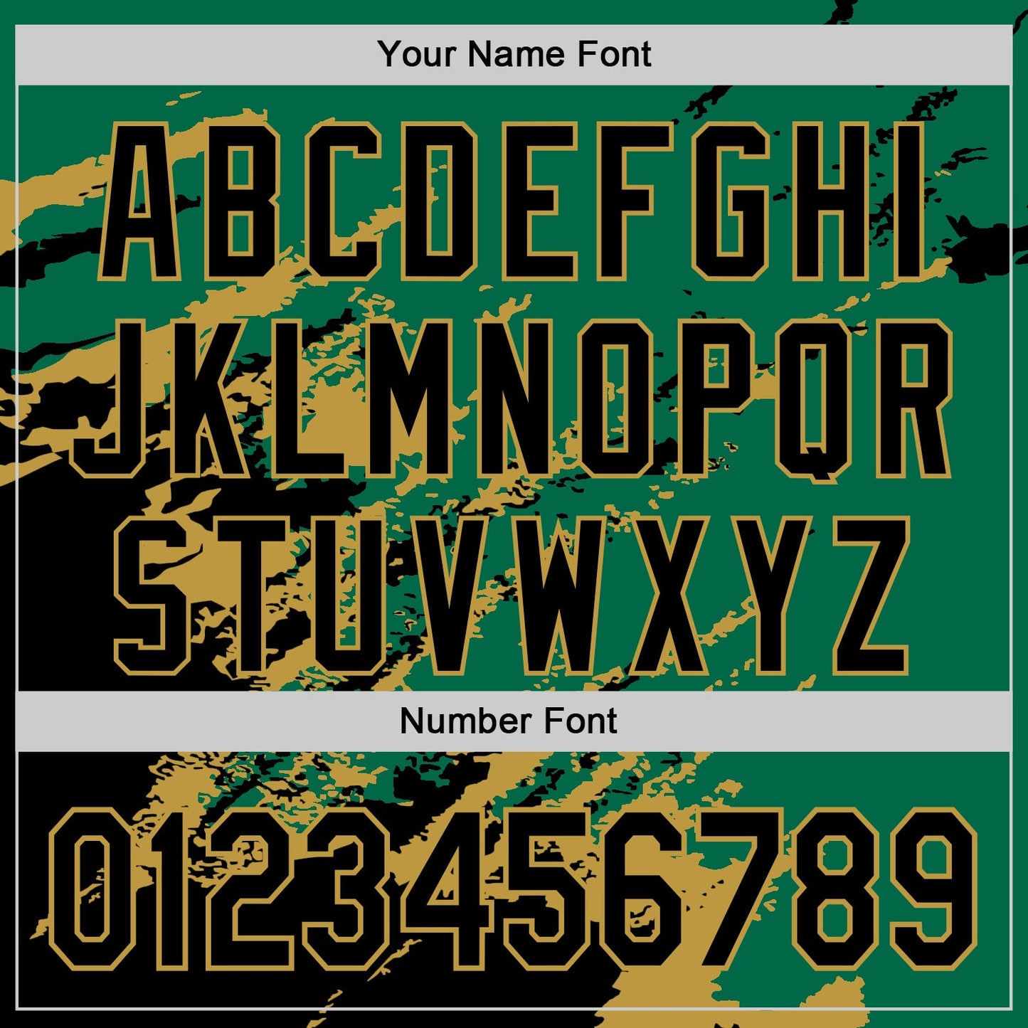 Custom Kelly Green Black-Old Gold Splash Art 3D Pattern Design Bomber Full-Snap Varsity Letterman Hoodie Jacket view 6