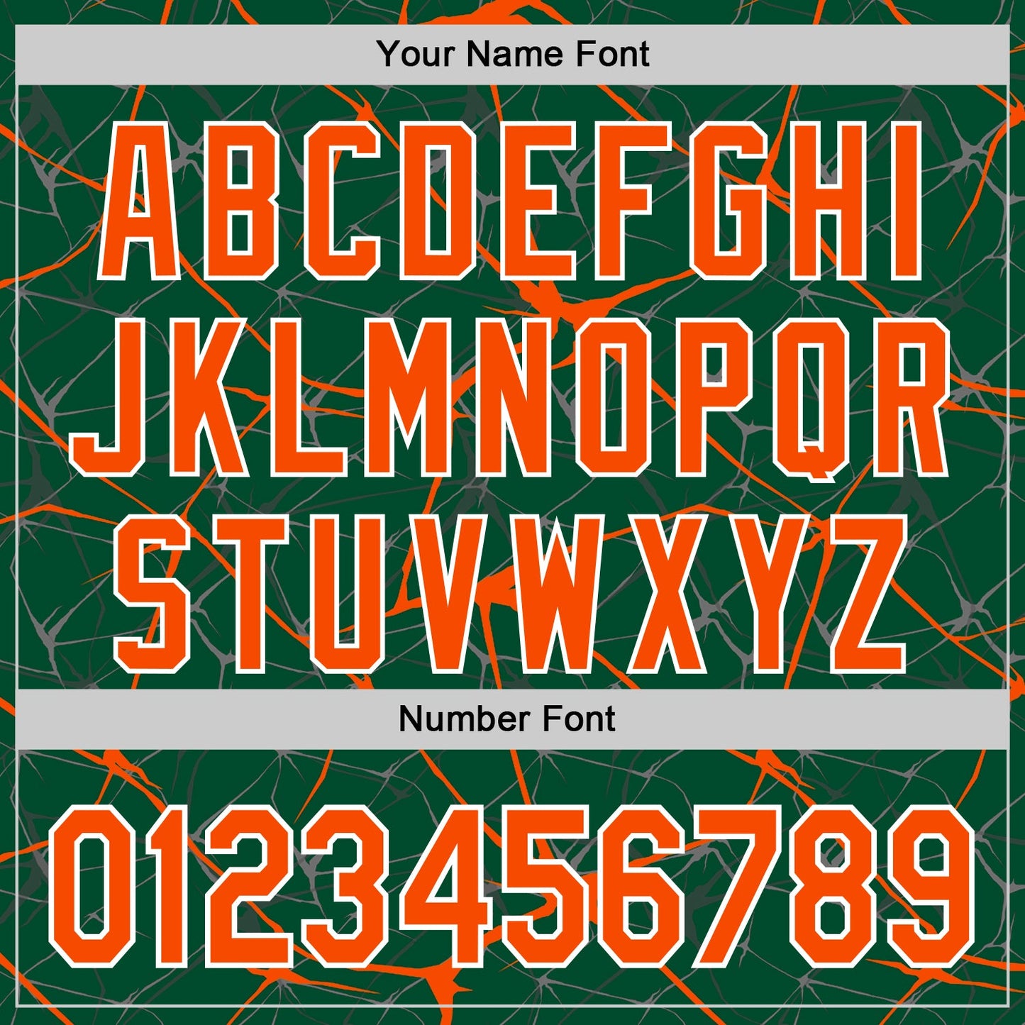 Custom Kelly Green Orange-White Abstract Network 3D Pattern Design Bomber Full-Snap Varsity Letterman Hoodie Jacket view 6
