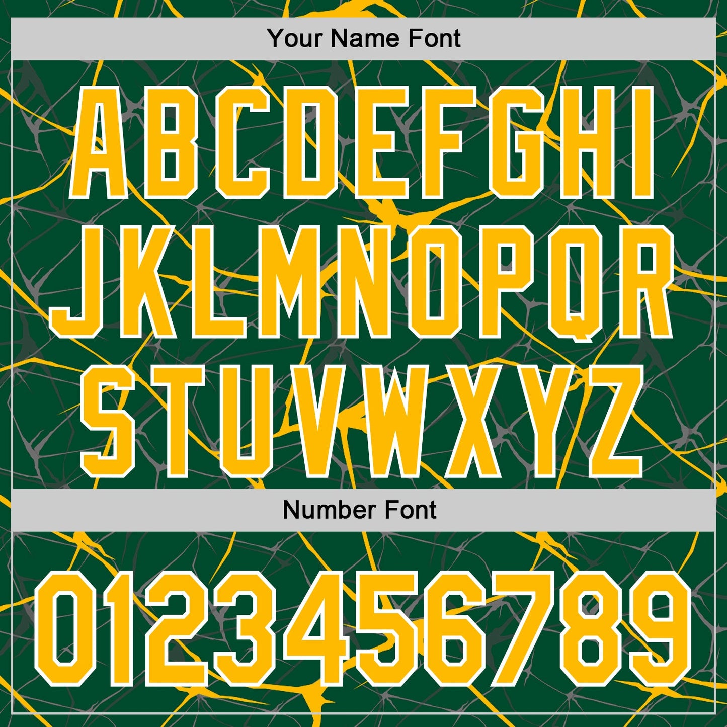 Custom Kelly Green Gold-White Abstract Network 3D Pattern Design Bomber Full-Snap Varsity Letterman Hoodie Jacket view 6