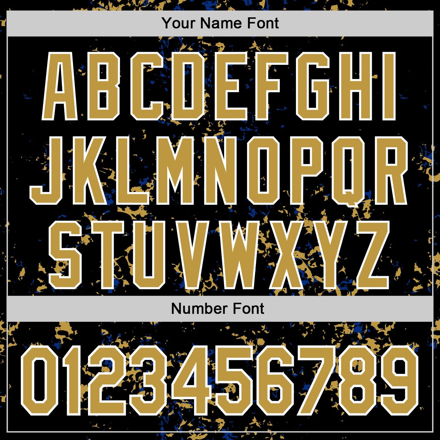 Custom Black Old Gold Royal-White Fragment Pattern Bomber Full-Snap Varsity Letterman Hoodie Jacket view 6