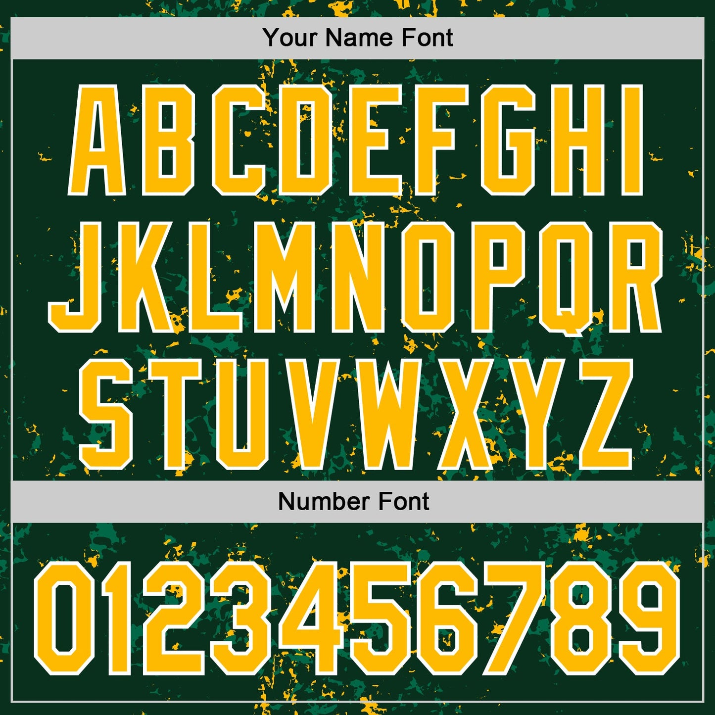 Custom Green Gold Kelly Green-White Fragment Pattern Bomber Full-Snap Varsity Letterman Hoodie Jacket view 6