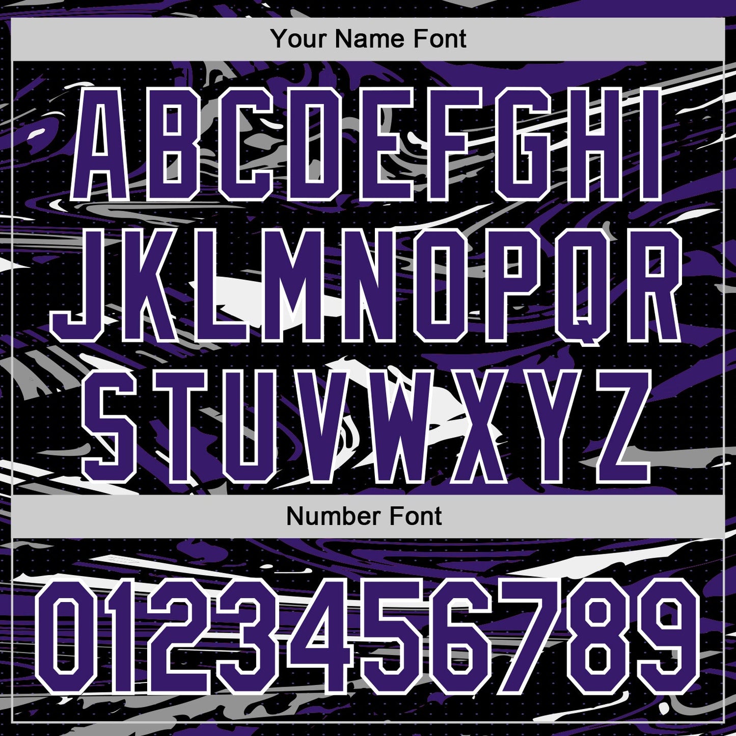 Custom Figure Purple Black-White Fluid Pattern Bomber Full-Snap Varsity Letterman Hoodie Jacket view 6