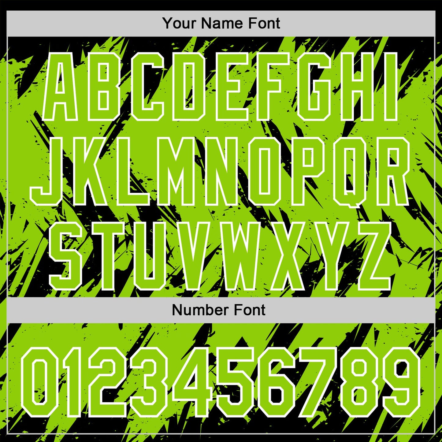 Custom Black Neon Green-White Abstract Sharp Shape Fragment Pattern Bomber Full-Snap Varsity Letterman Hoodie Jacket view 6