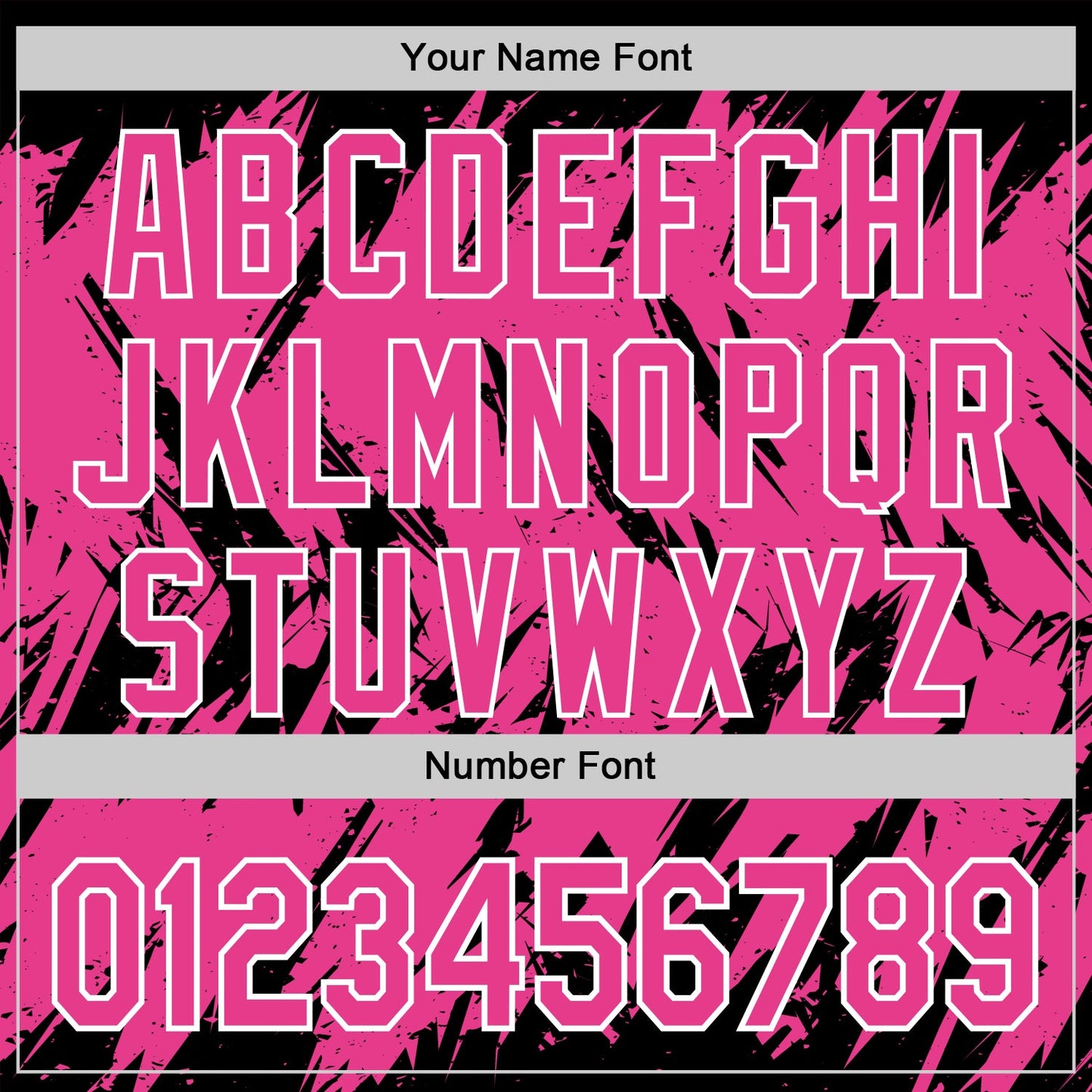 Custom Black Pink-White Abstract Sharp Shape Fragment Pattern Bomber Full-Snap Varsity Letterman Hoodie Jacket view 6
