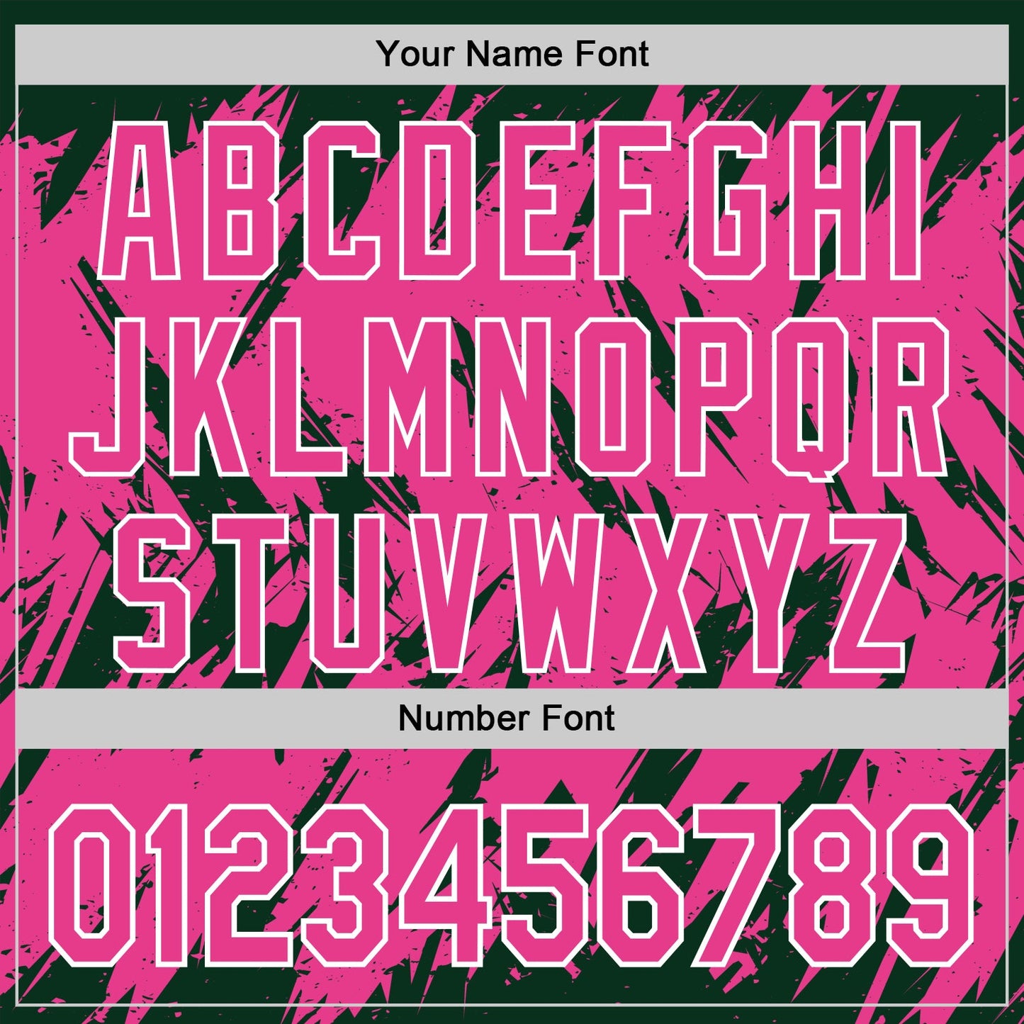 Custom Green Pink-White Abstract Sharp Shape Fragment Pattern Bomber Full-Snap Varsity Letterman Hoodie Jacket view 6