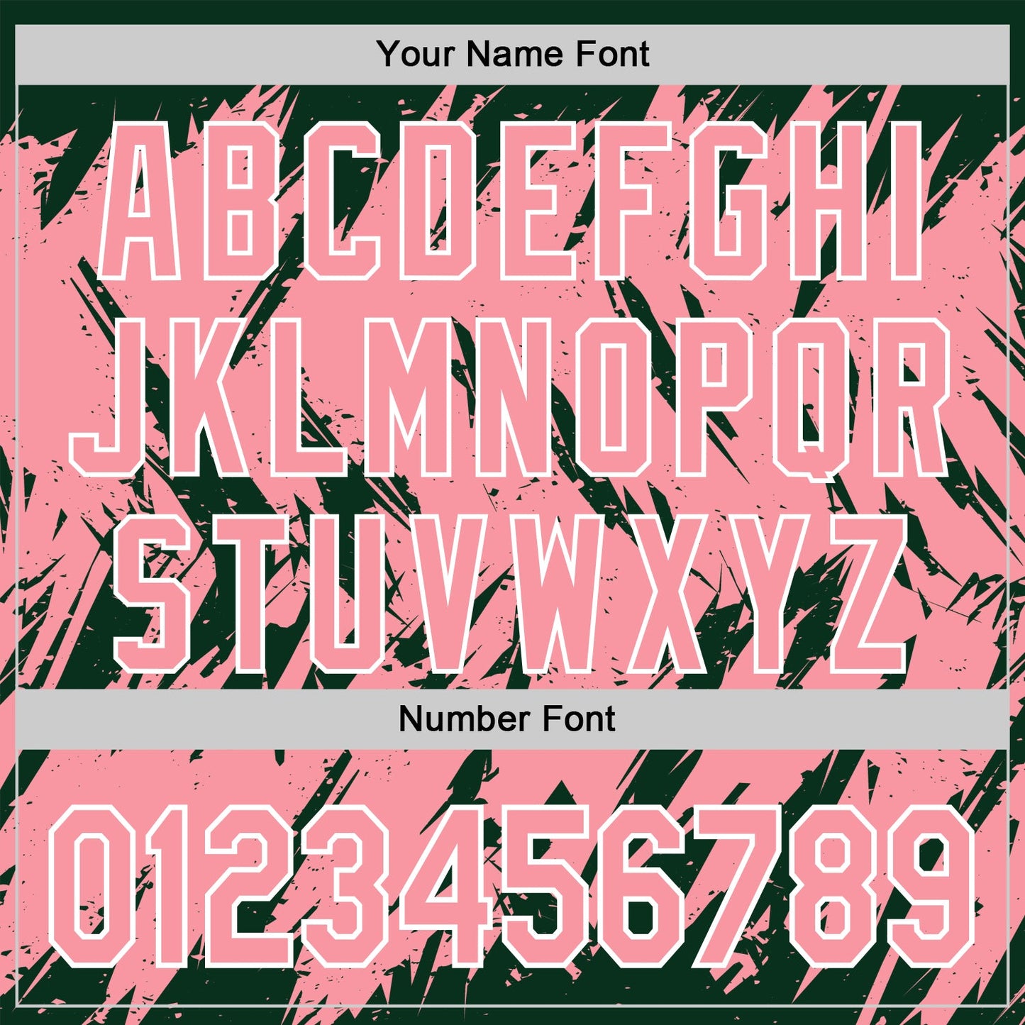 Custom Green Medium Pink-White Abstract Sharp Shape Fragment Pattern Bomber Full-Snap Varsity Letterman Hoodie Jacket view 6