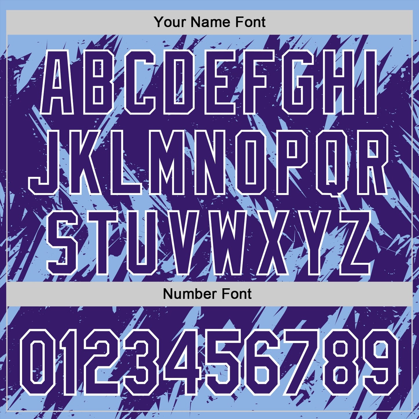 Custom Light Blue Purple-White Abstract Sharp Shape Fragment Pattern Bomber Full-Snap Varsity Letterman Hoodie Jacket view 6
