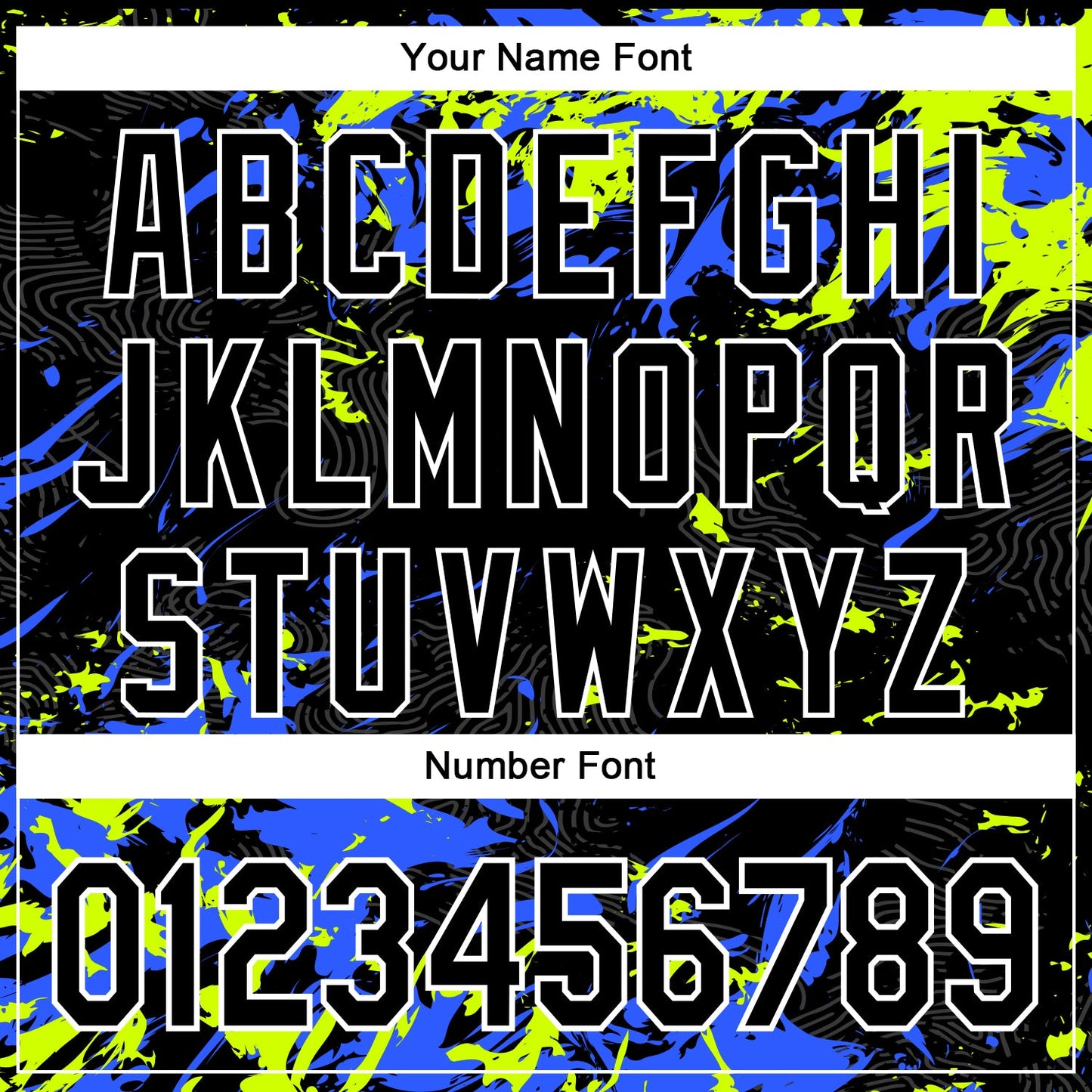 Custom Black Neon Green Royal-White Splash Bomber Full-Snap Varsity Letterman Hoodie Jacket view 6