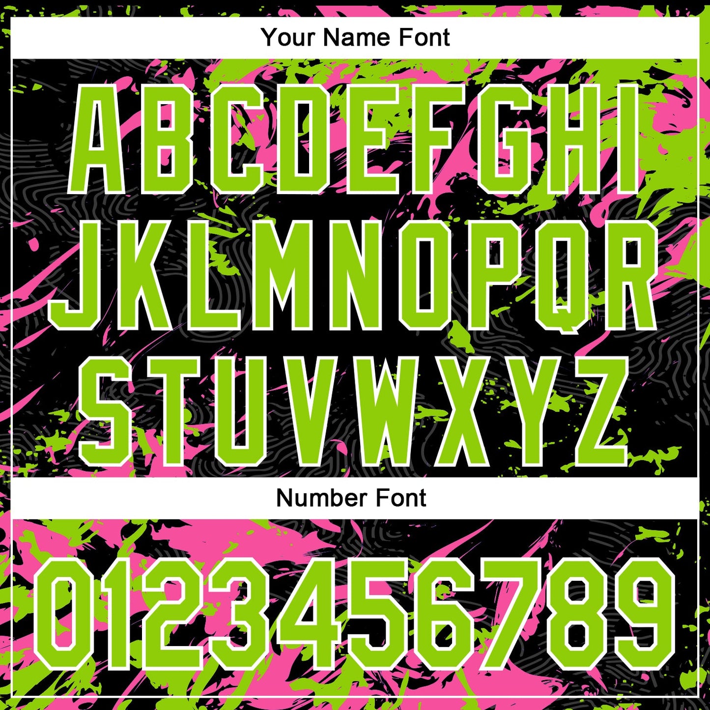 Custom Black Neon Green Pink-White Splash Bomber Full-Snap Varsity Letterman Hoodie Jacket view 6