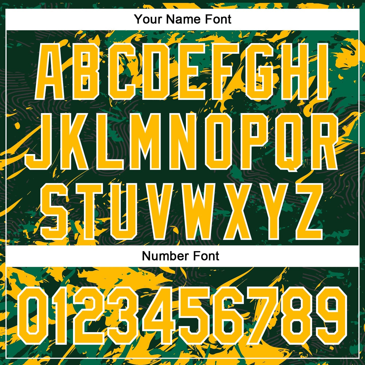 Custom Green Gold Kelly Green-White Splash Bomber Full-Snap Varsity Letterman Hoodie Jacket view 6