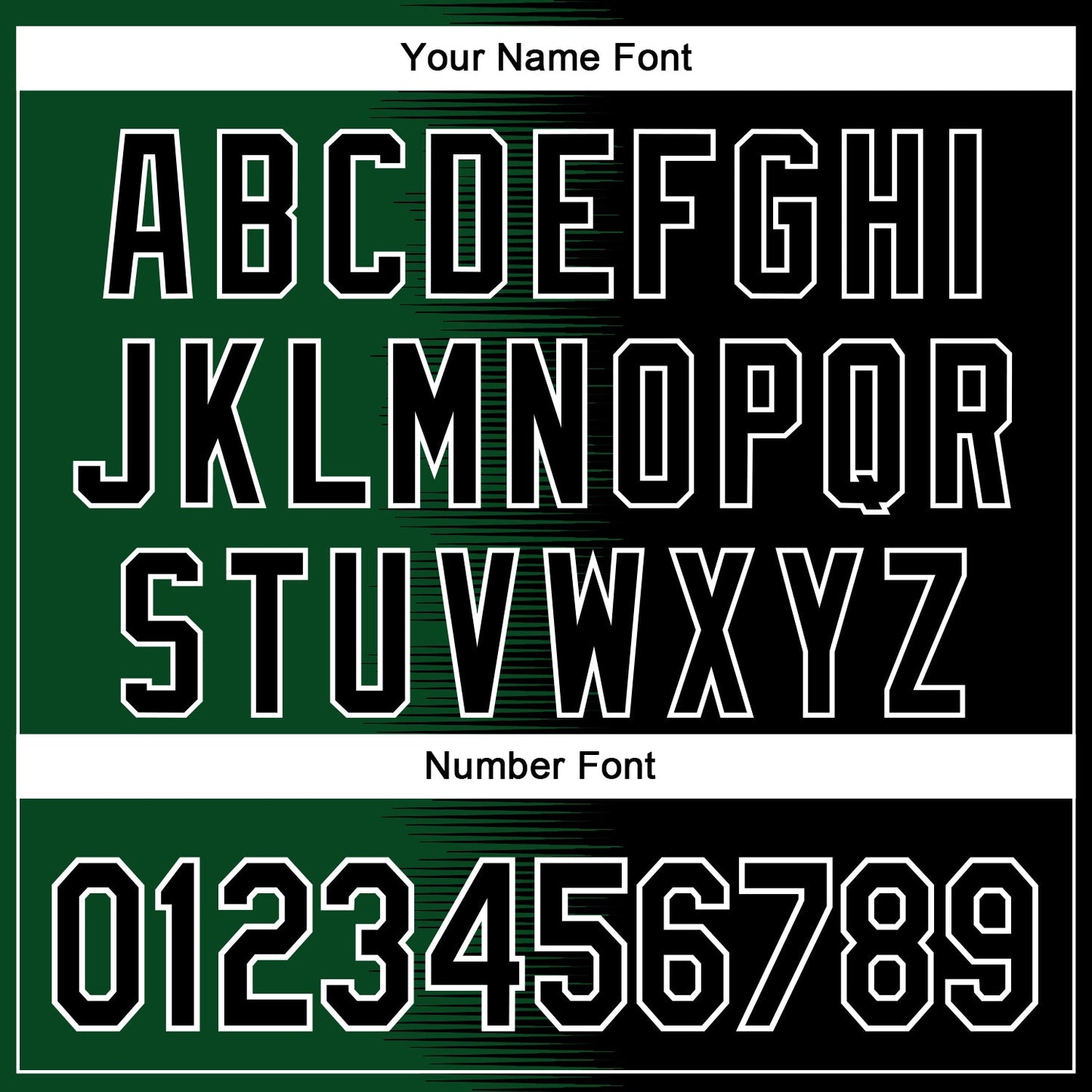 Custom Green Black-White Gradient Line Bomber Full-Snap Varsity Letterman Hoodie Jacket view 6
