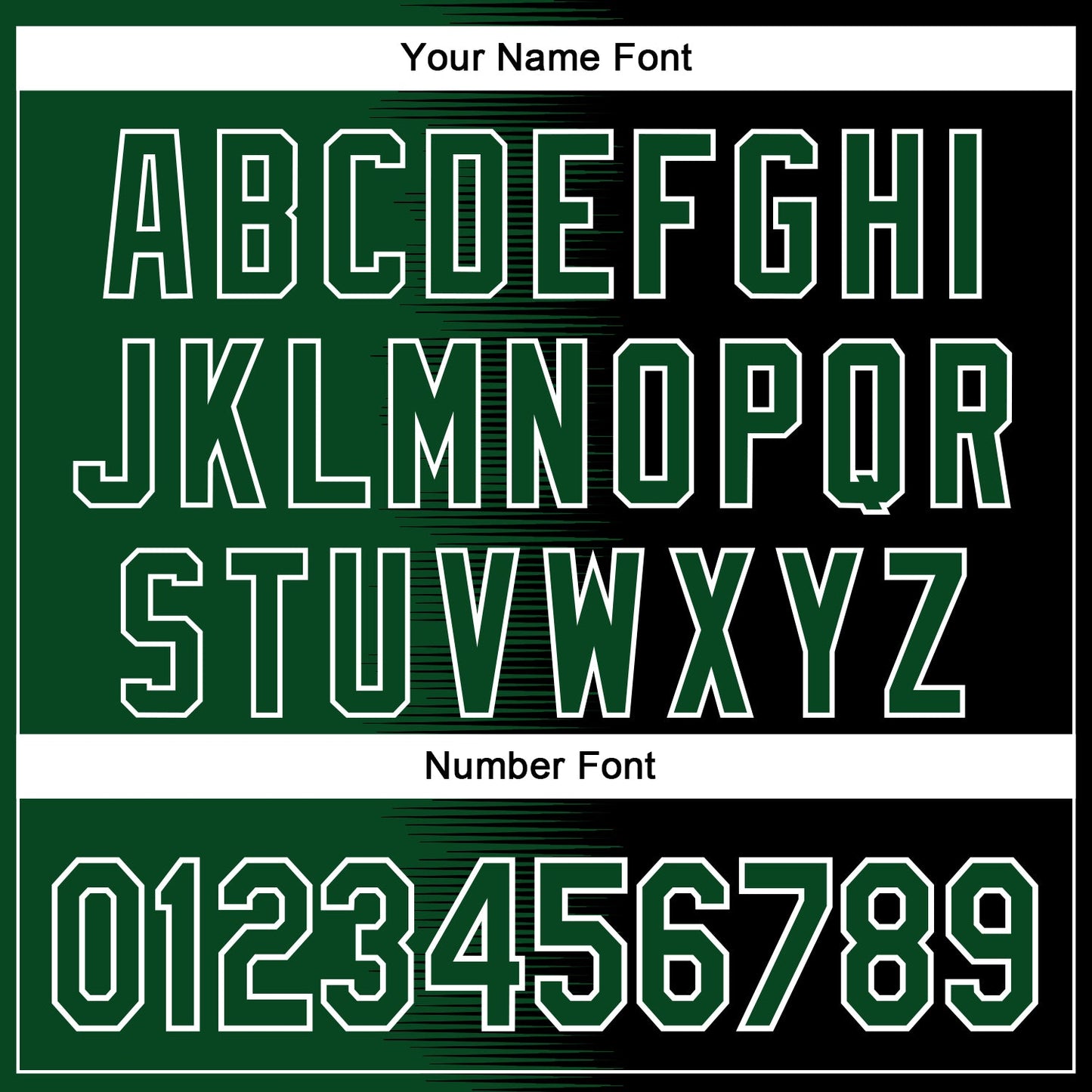 Custom Kelly Green Black-White Gradient Line Bomber Full-Snap Varsity Letterman Hoodie Jacket view 6