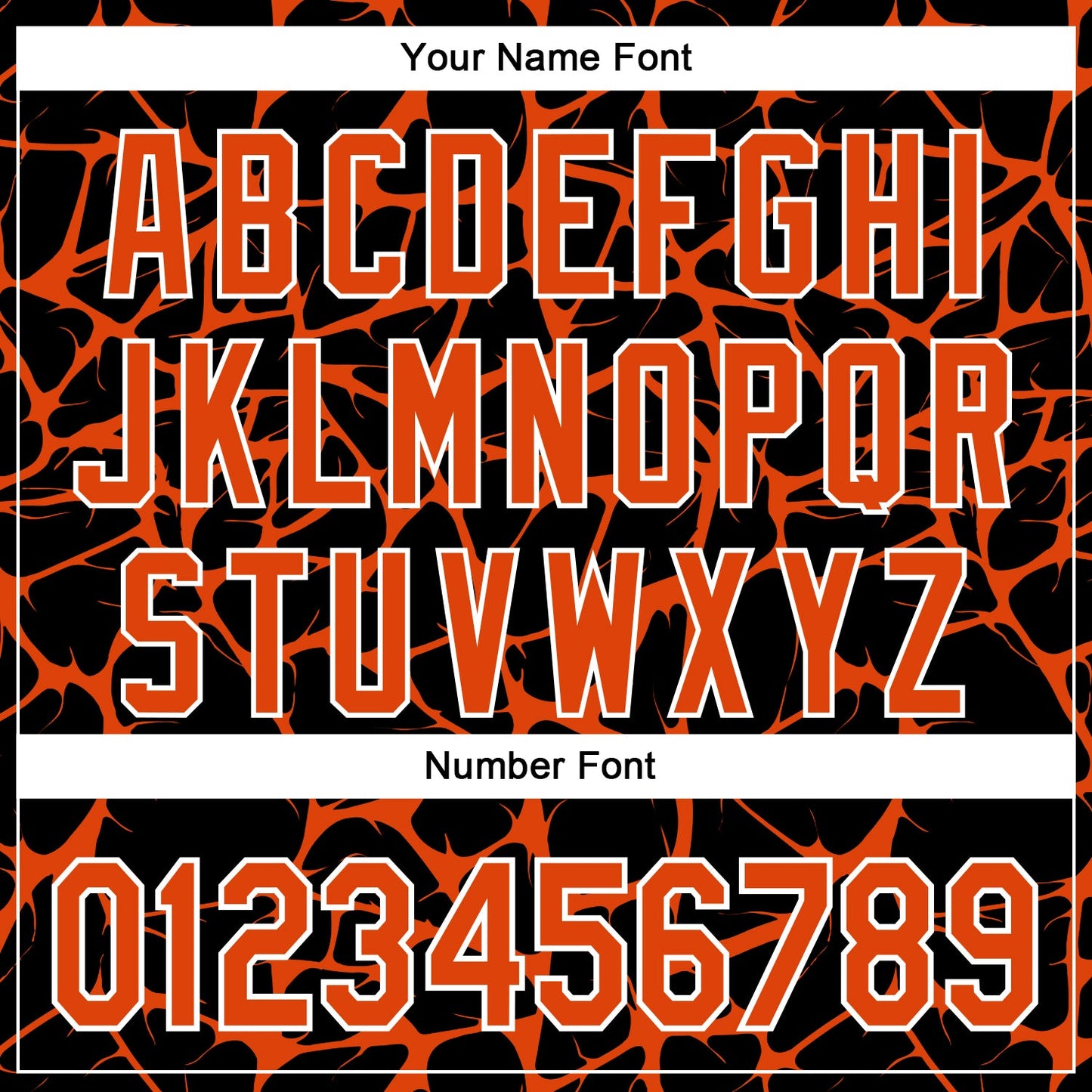 Custom Black Orange-White Abstract Network Bomber Full-Snap Varsity Letterman Hoodie Jacket view 6
