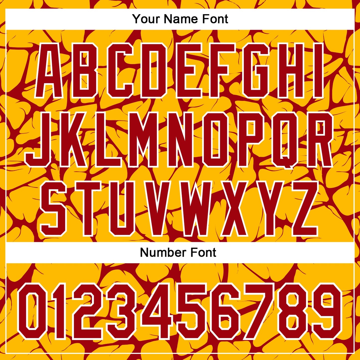 Custom Gold Red-White Abstract Network Bomber Full-Snap Varsity Letterman Hoodie Jacket view 6