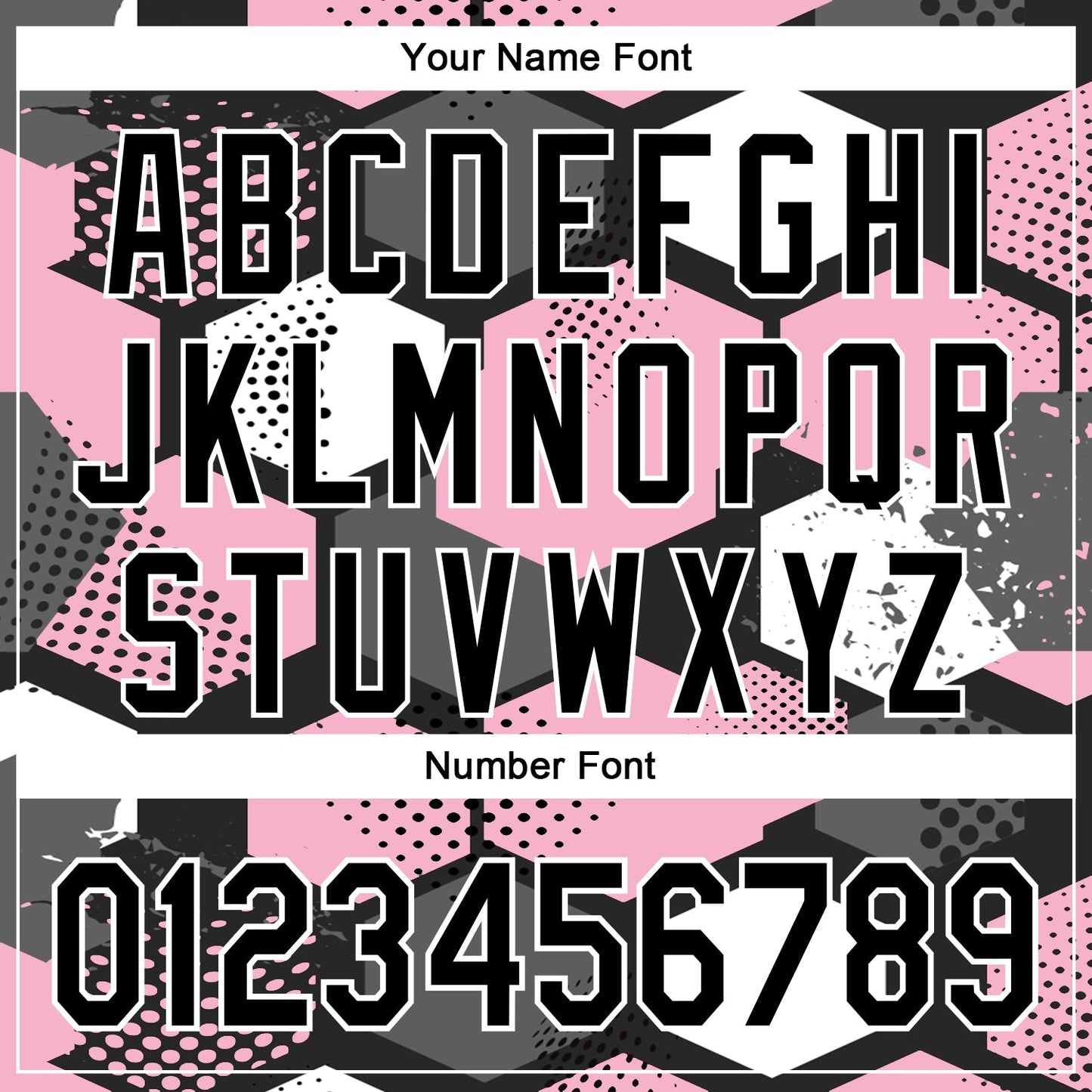 Custom Black Light Pink-White Geometric Shape Bomber Full-Snap Varsity Letterman Hoodie Jacket view 6
