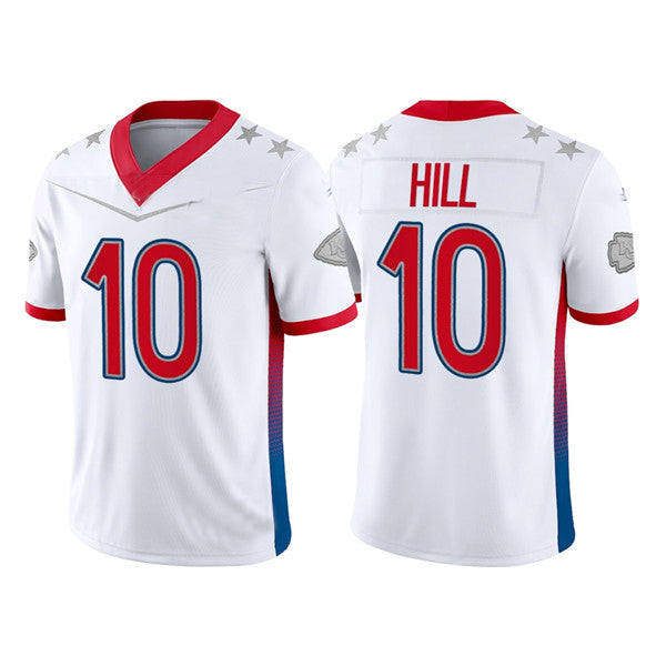 KC.Chiefs #10 Tyreek Hill 2022 White Pro Bowl Stitched Jersey American Football Jerseys - Main View