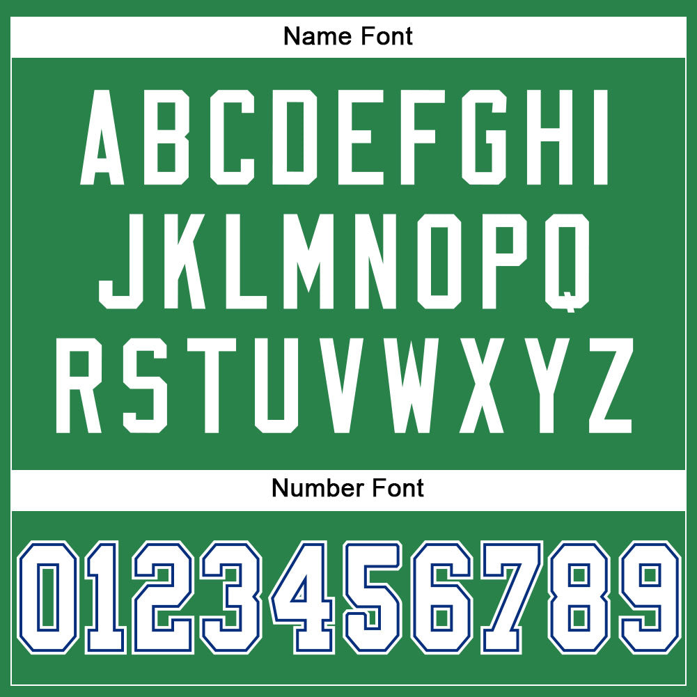Custom Grass Green White-Royal Mesh Authentic Football Jersey view 4