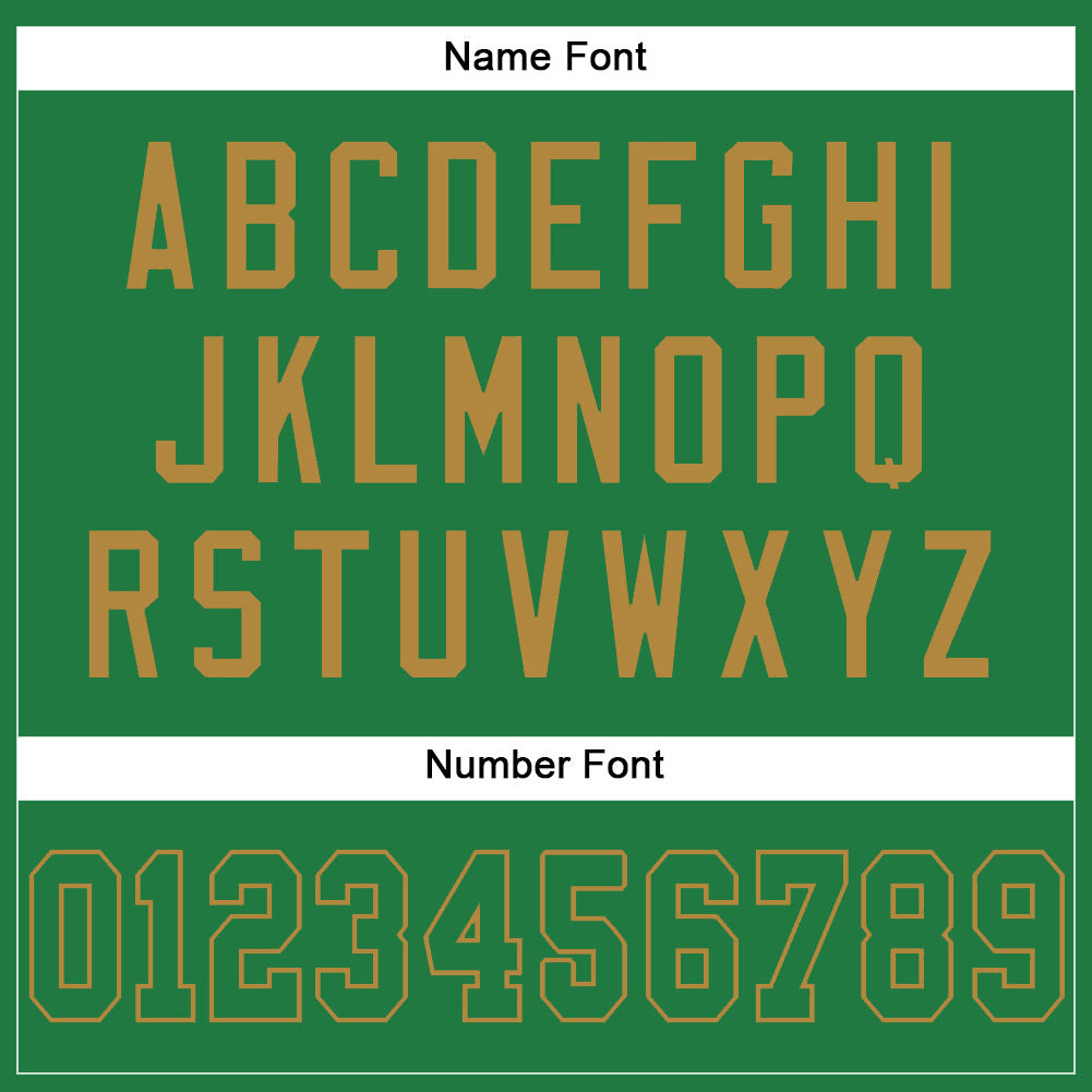 Custom Grass Green Grass Green-Old Gold Mesh Authentic Football Jersey view 4