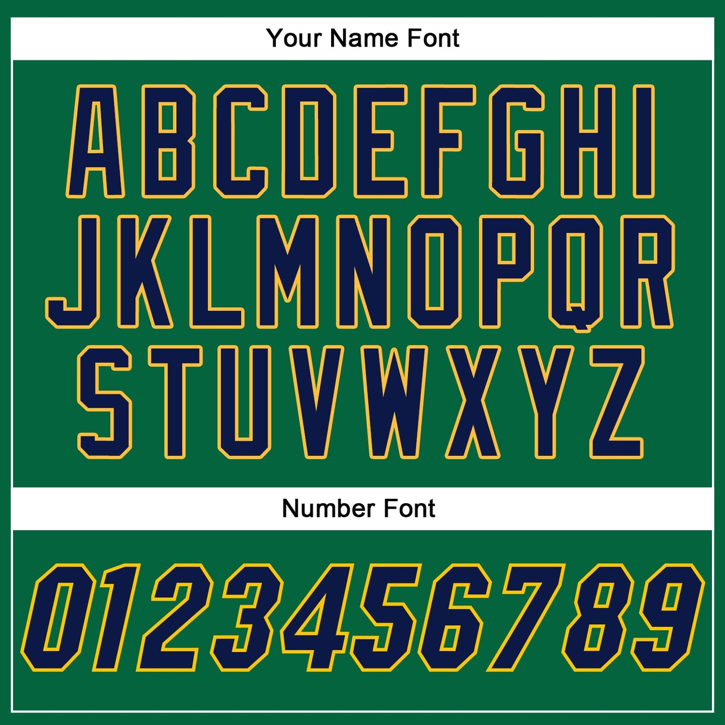 Custom Kelly Green Navy-Gold Authentic Baseball Jersey view 5