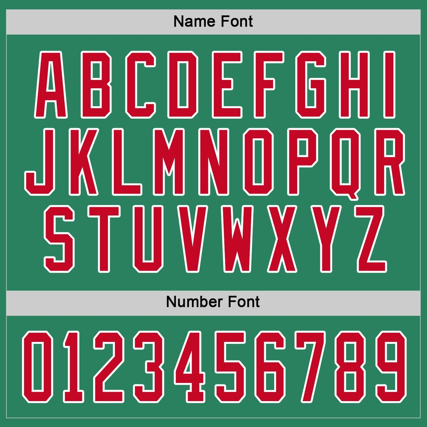 Custom Kelly Green Red-White Hockey Jersey view 4