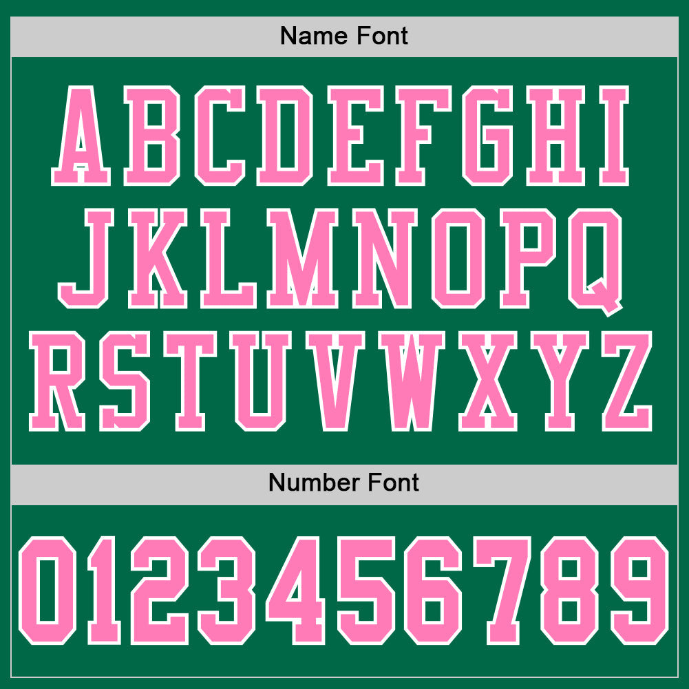 Custom Grass Green Pink-White Mesh Authentic Football Jersey view 4