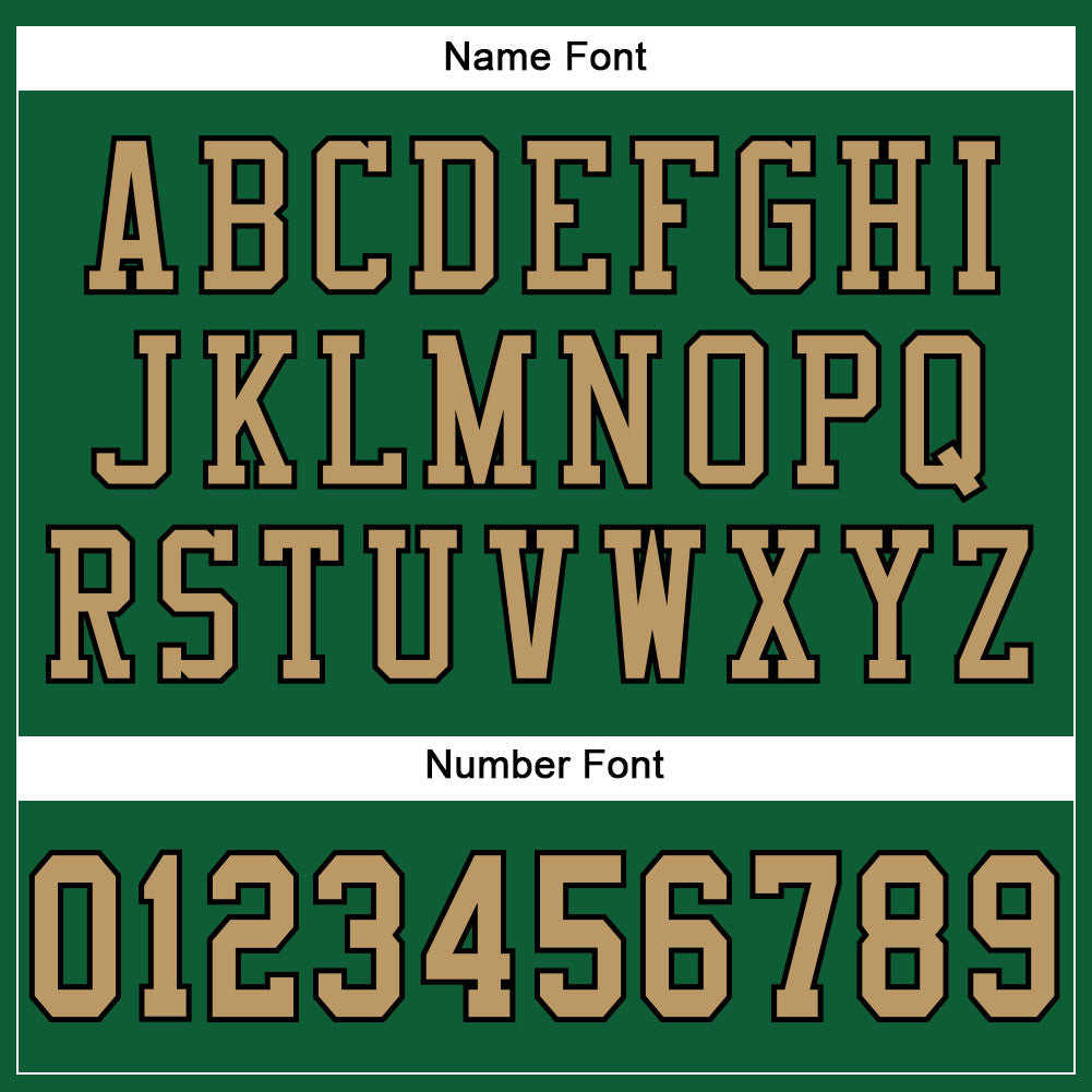 Custom Kelly Green Old Gold-Black Mesh Authentic Football Jersey view 4