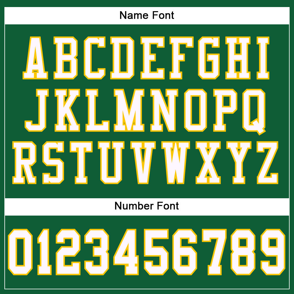 Custom Kelly Green White-Gold Mesh Authentic Football Jersey view 4