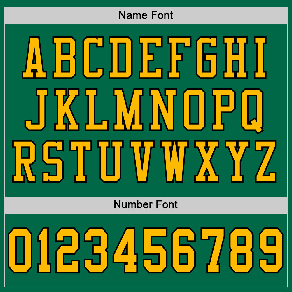 Custom Kelly Green Gold-Black Mesh Authentic Football Jersey view 4