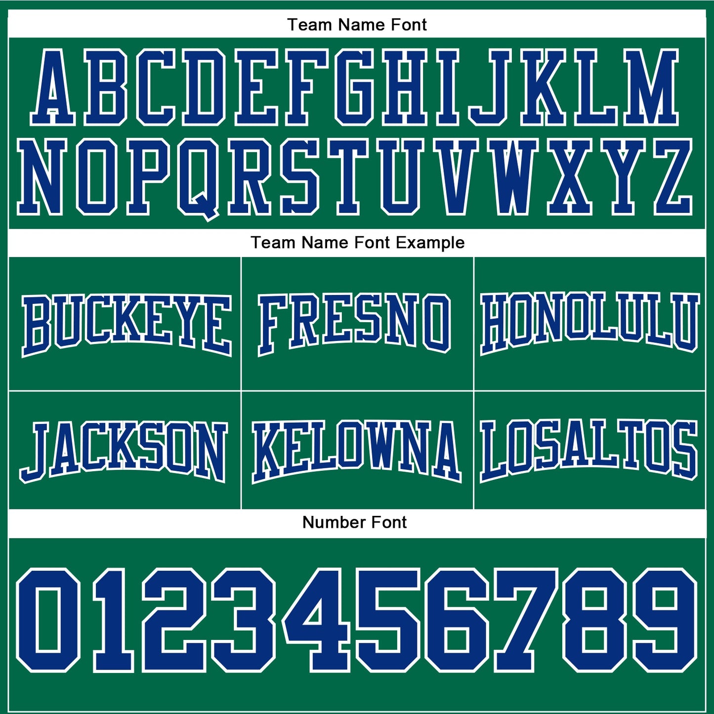Custom Stitched Kelly Green Royal-White Football Pullover Sweatshirt Hoodie view 3