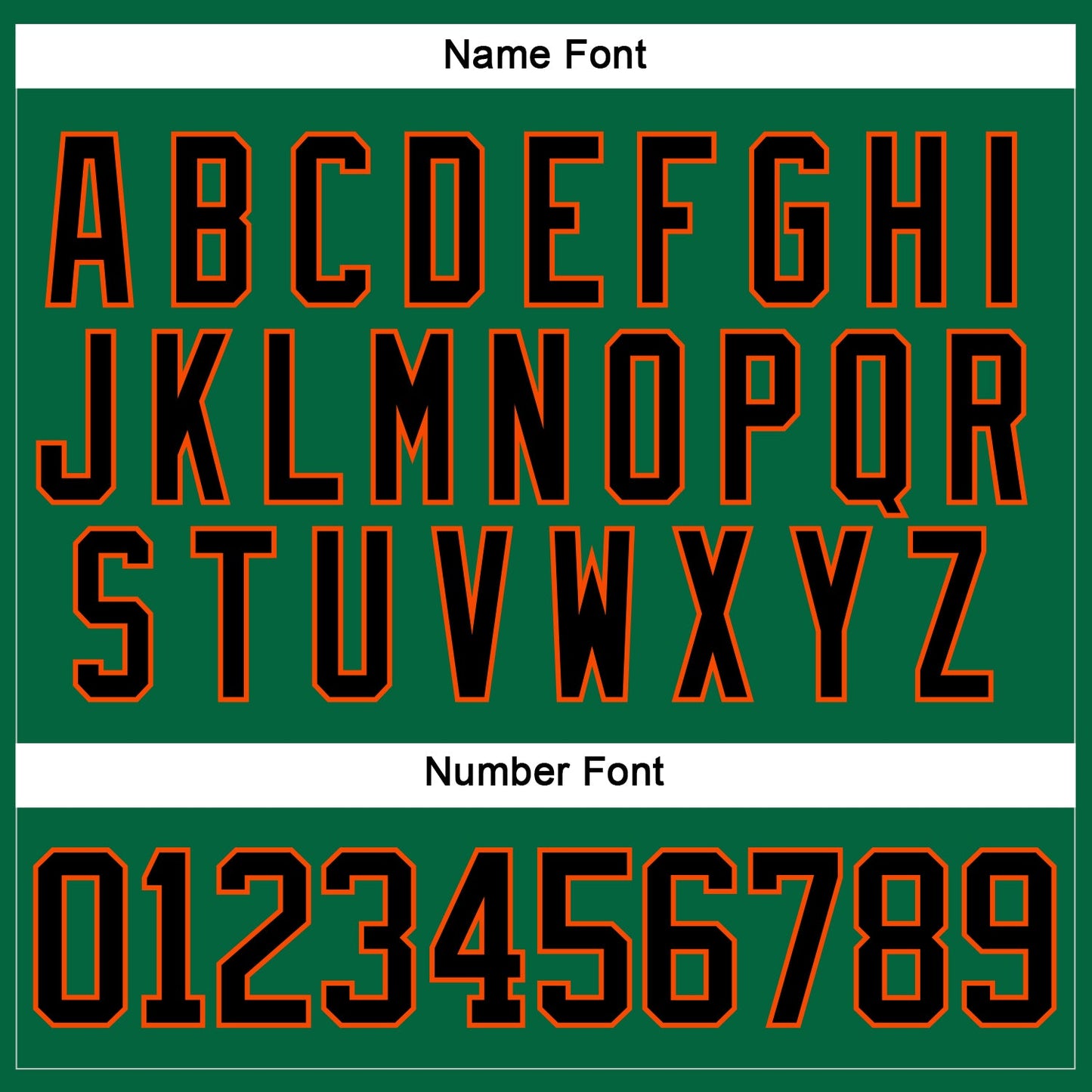 Custom Kelly Green Black-Orange Hockey Lace Neck Jersey view 5
