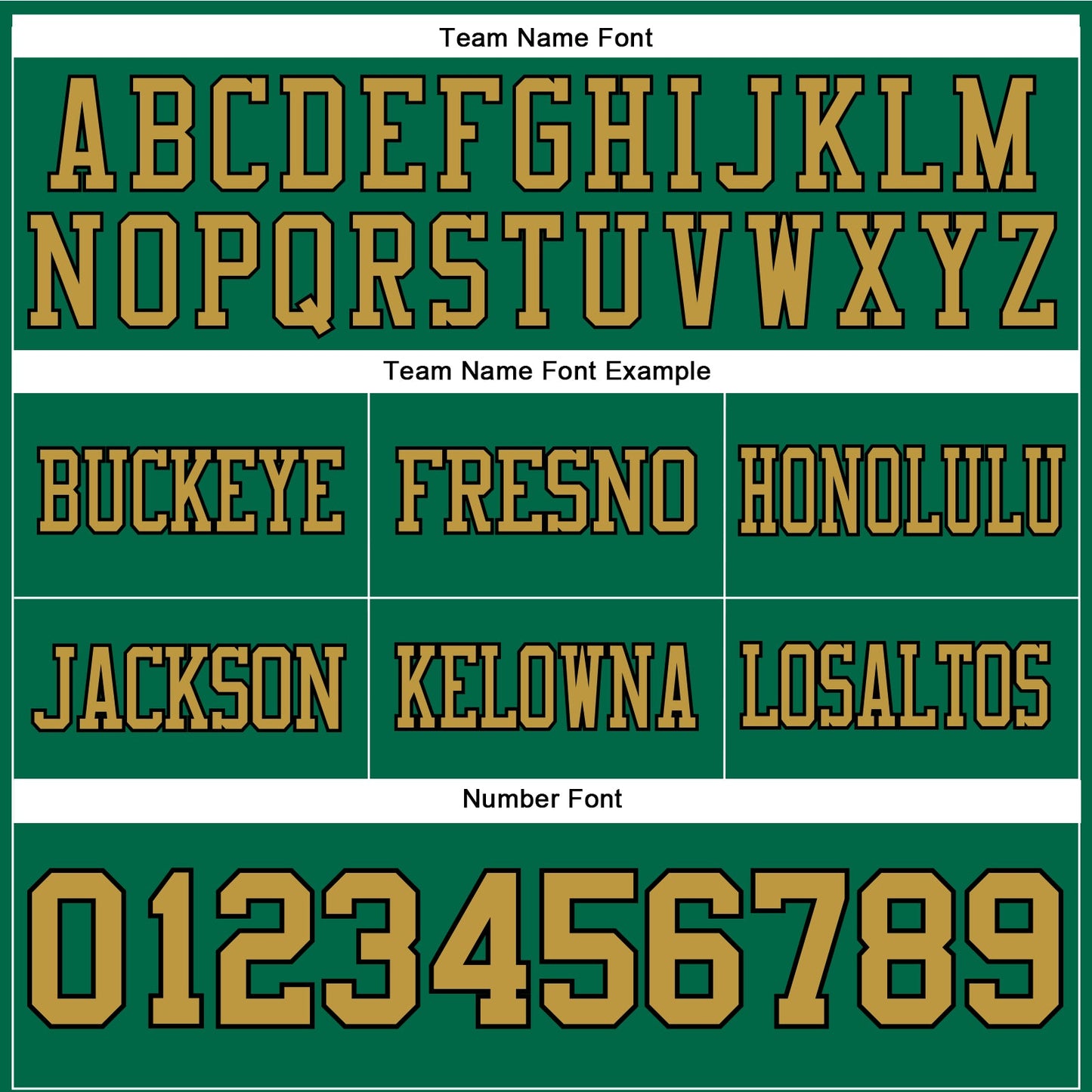 Custom Kelly Green Old Gold-Black Authentic Football Jersey view 4