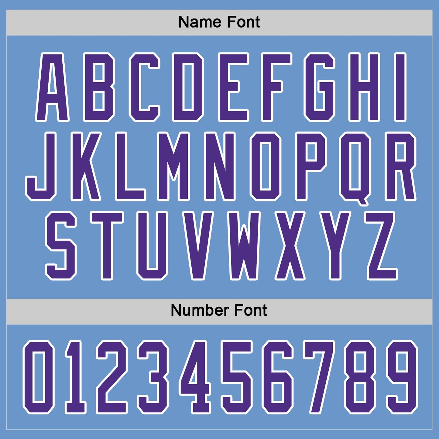 Custom Light Blue Purple-White Hockey Jersey view 4