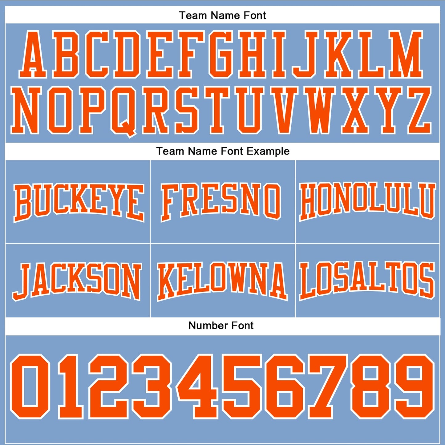 Custom Stitched Light Blue Orange-White Football Pullover Sweatshirt Hoodie view 3